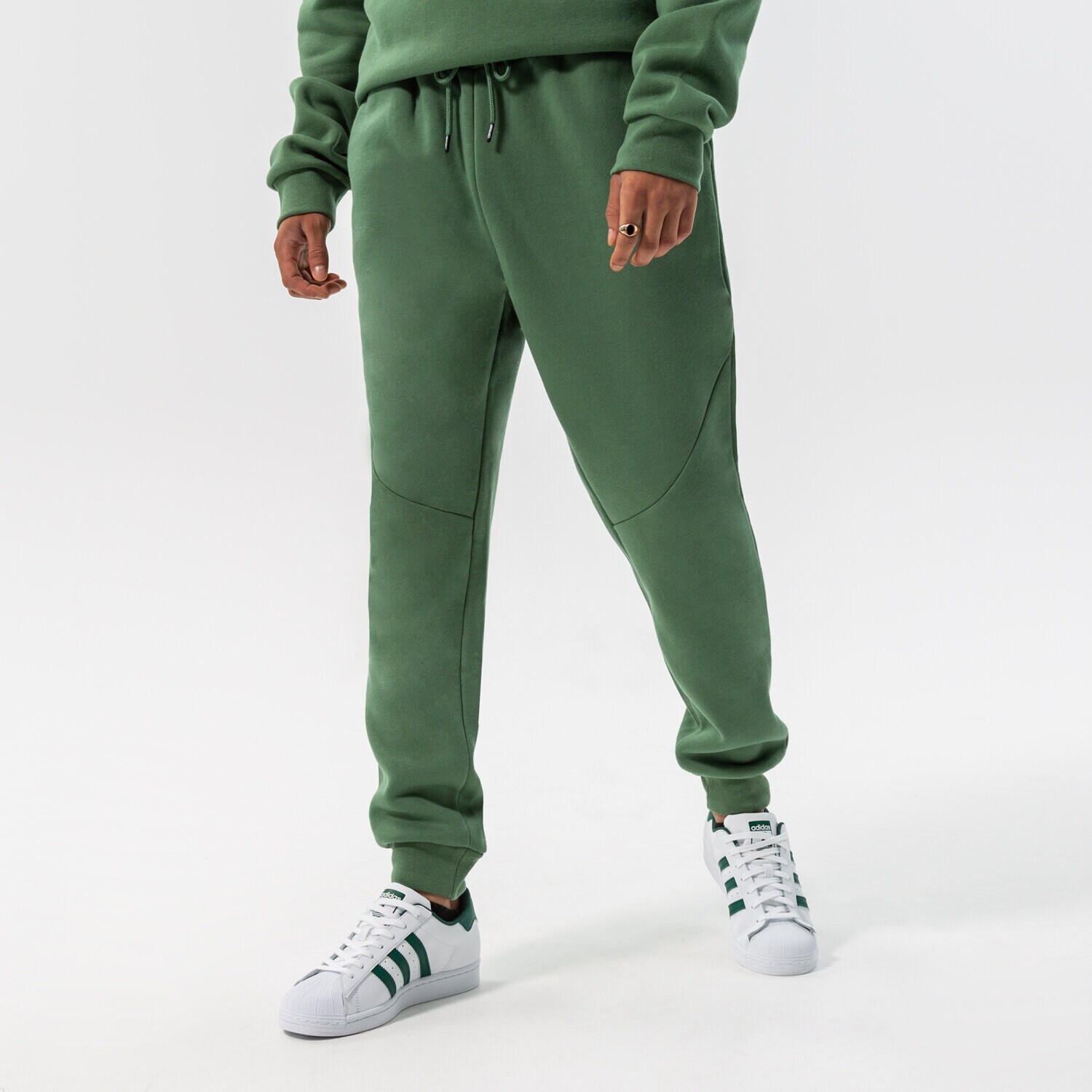 pánské kalhoty CONFRONT KALHOTY  CONFRONT BASIC PANTS CF322SPM90003 ZELENÁ