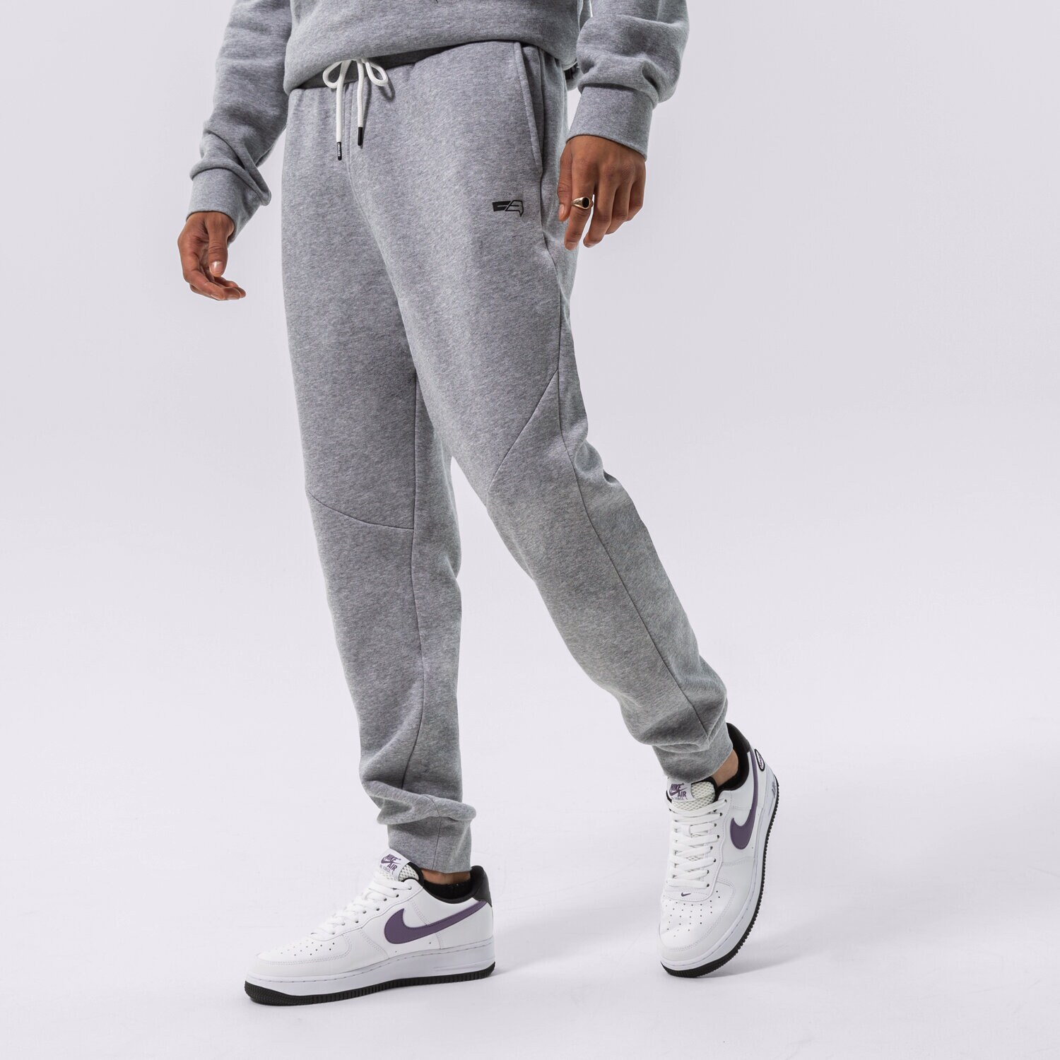 pánské kalhoty CONFRONT KALHOTY  CONFRONT BASIC PANTS CF322SPM90002 ŠEDÁ