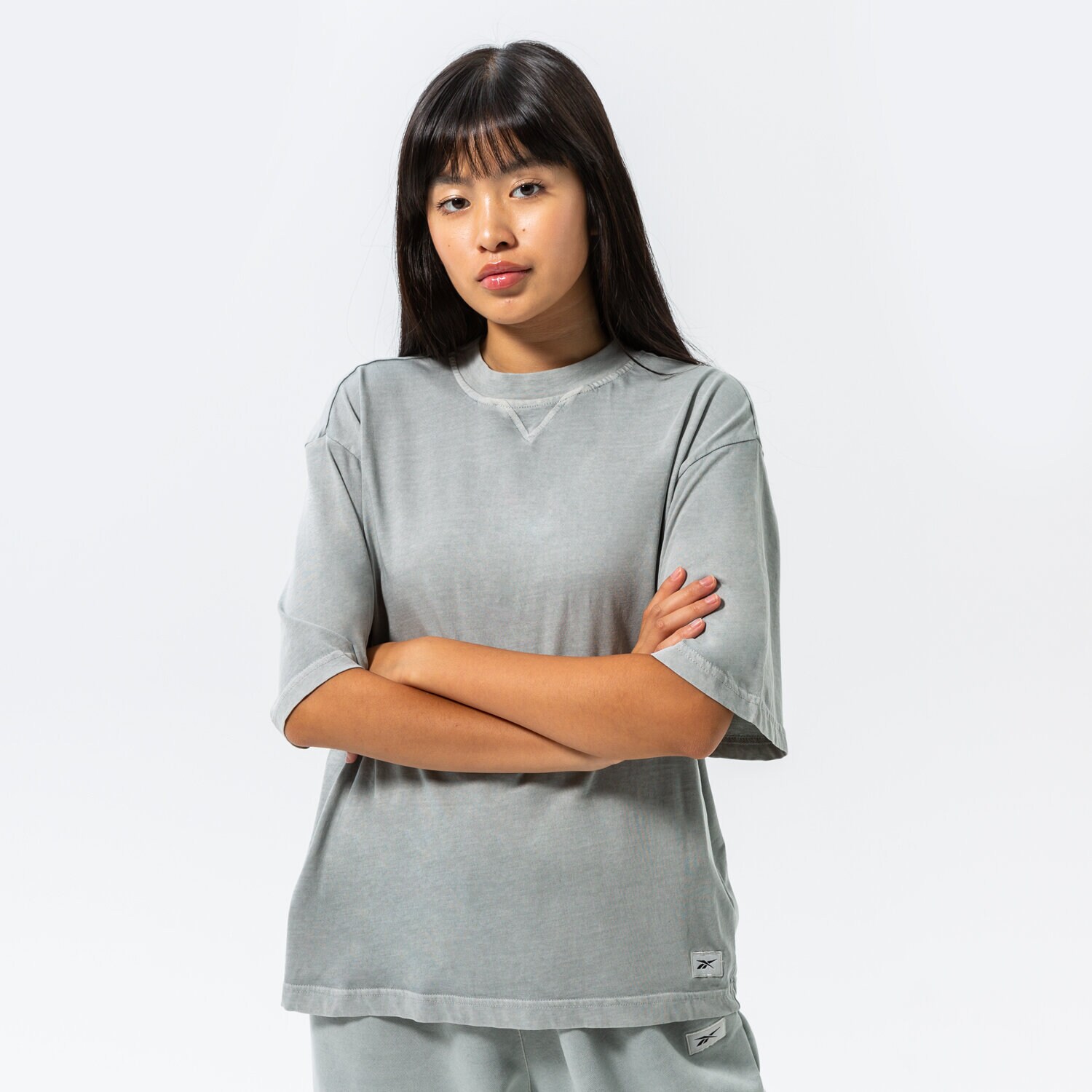 dámské tričko REEBOK TRIČKO CL RBK ND BOXY TEE HH9702 ŠEDÁ