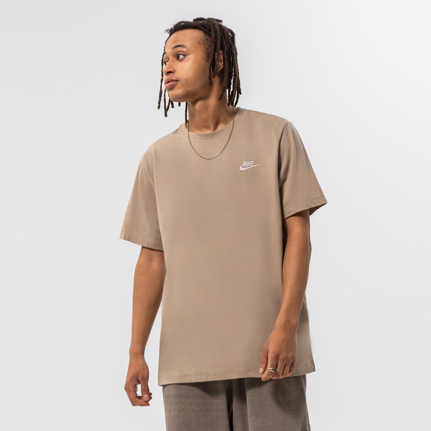 pánské tričko NIKE TRIČKO NIKE SPORTSWEAR CLUB AR4997-247 HNĚDÁ
