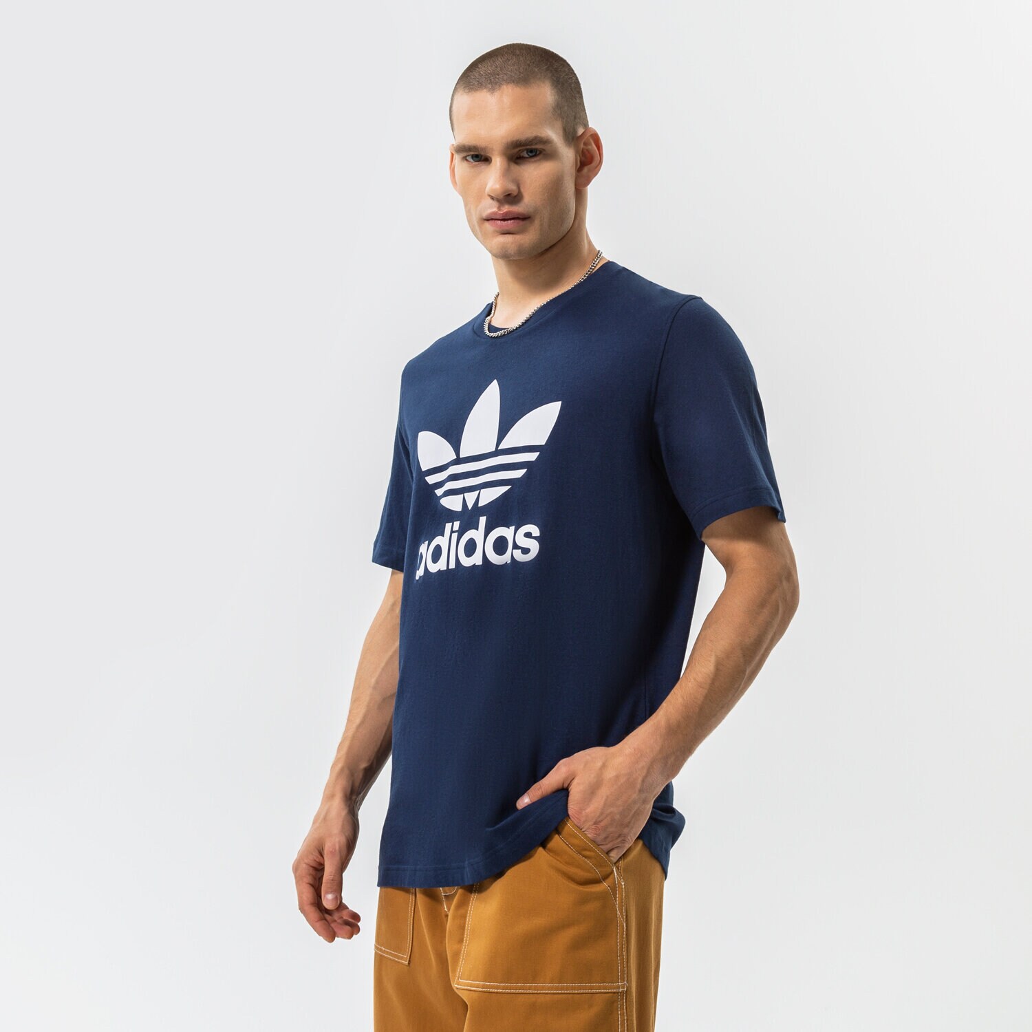 pánské tričko ADIDAS TRIČKO TREFOIL HK5226 ČERNÁ