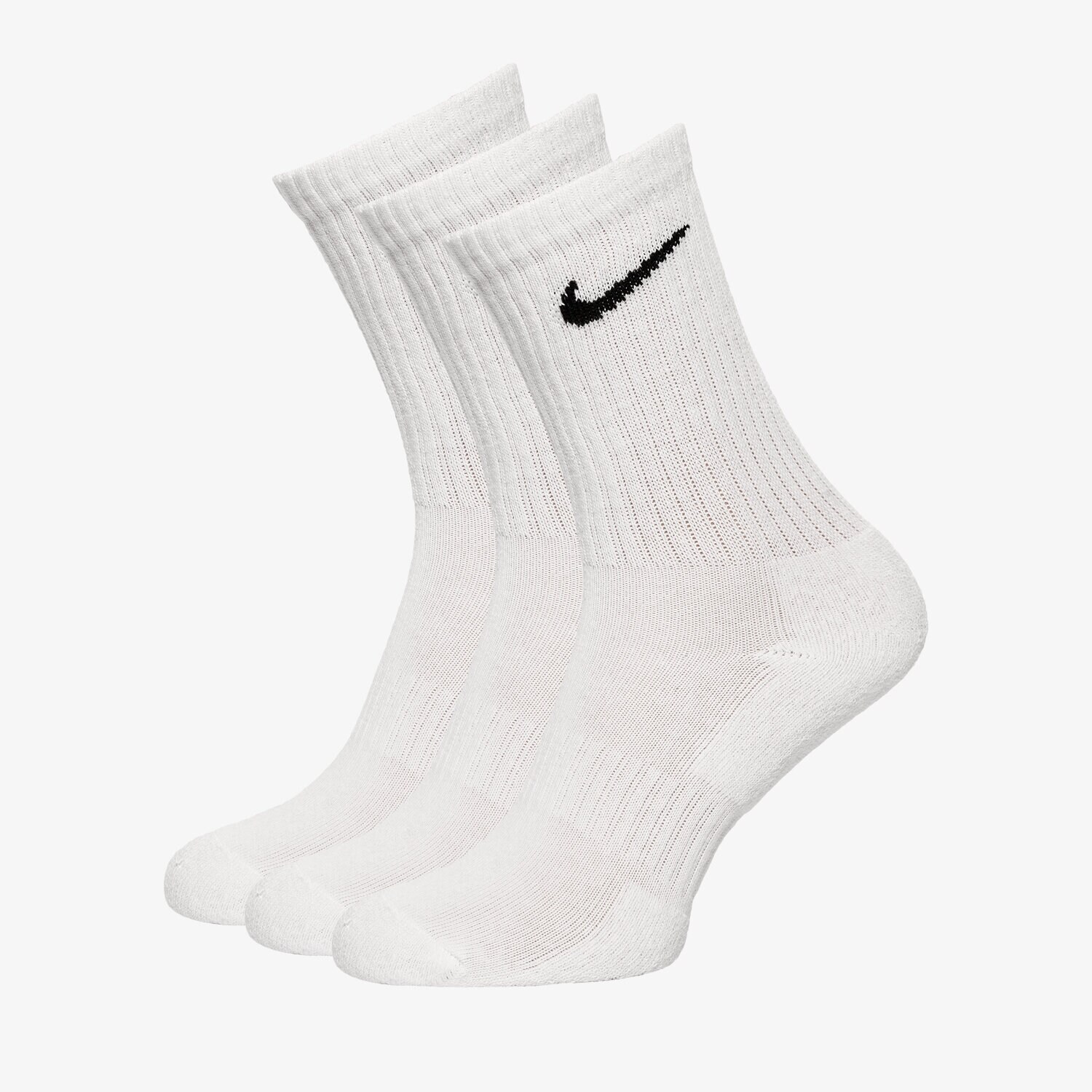 dámské ponožky NIKE 3-PACK CUSHIONED CREW SOCKS SX7664-100 BÍLÁ