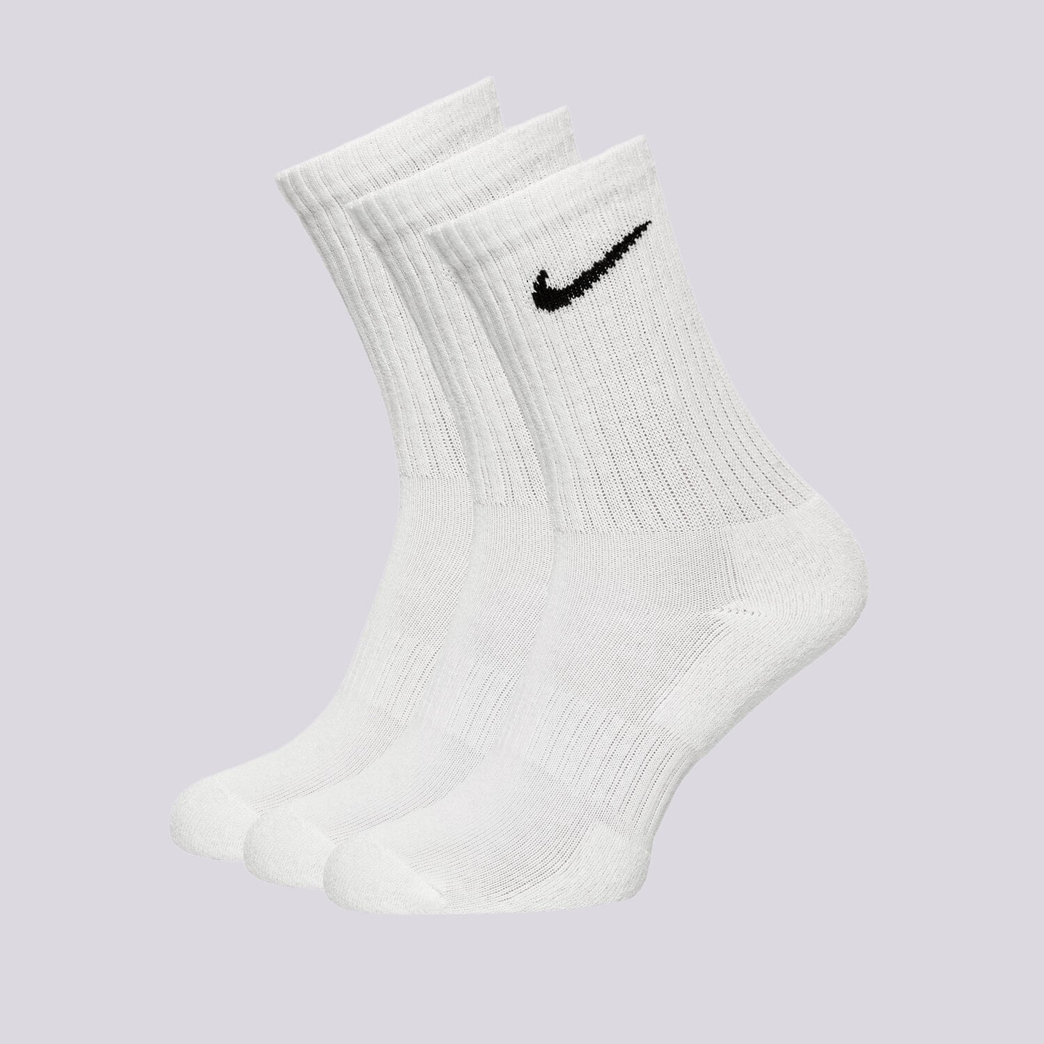 dámské ponožky NIKE 3-PACK CUSHIONED CREW SOCKS SX7664-100 BÍLÁ