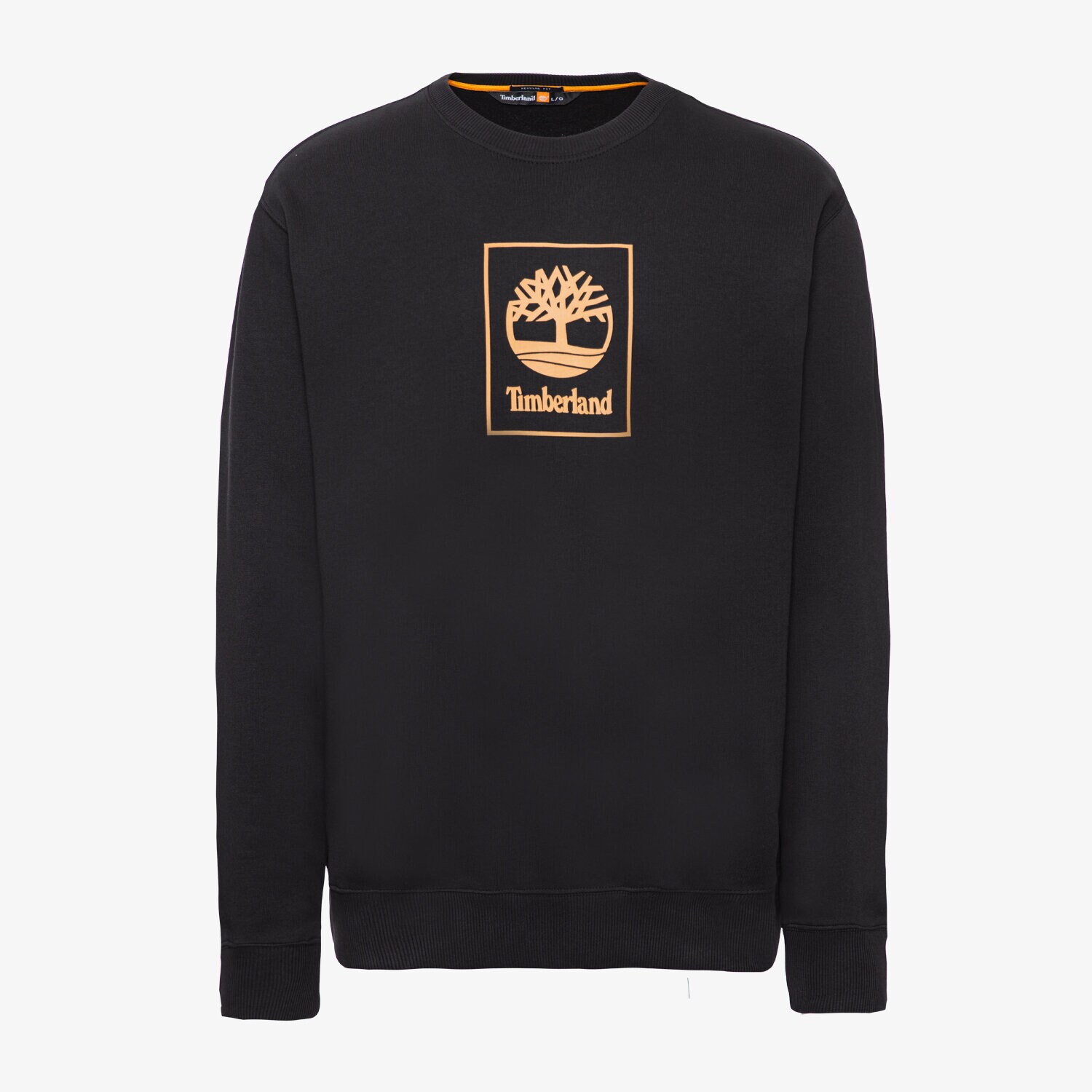 pánská mikina TIMBERLAND MIKINA STACK LOGO SWEAT BLACK TB0A5ZJ90011 ČERNÁ