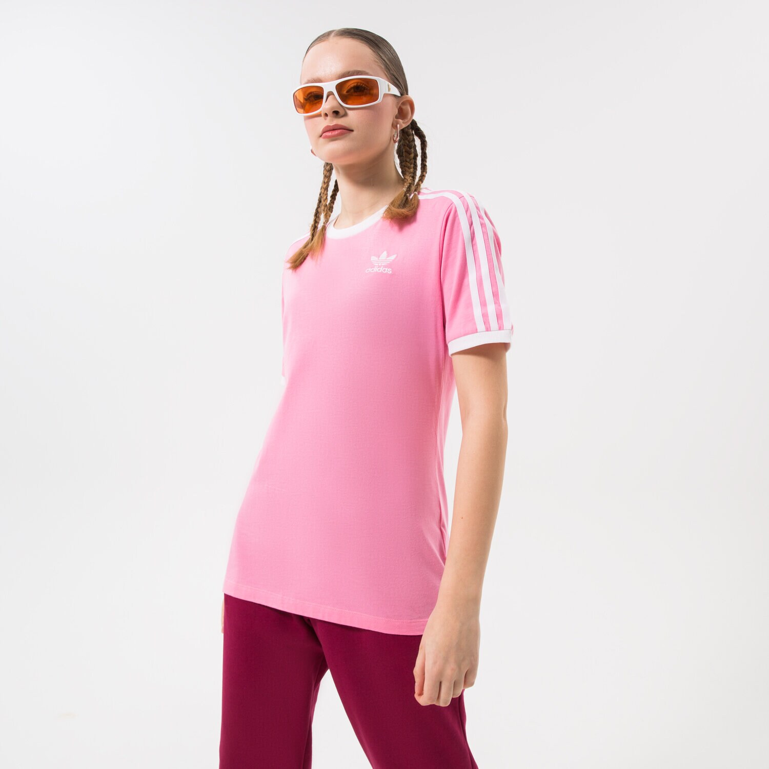 dámské tričko ADIDAS TRIČKO 3 STRIPES HL6687 RŮŽOVÁ