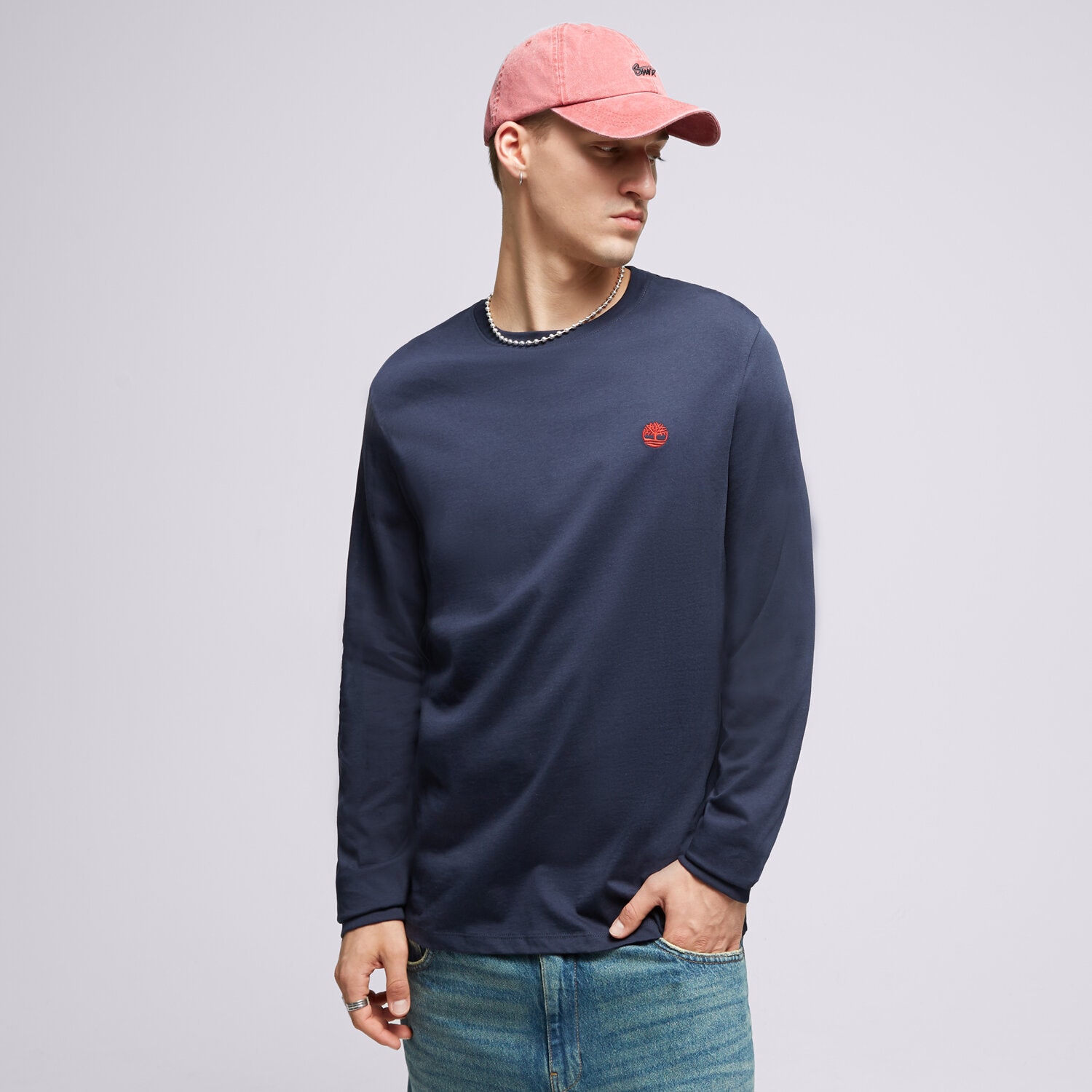 pánské tričko TIMBERLAND TRIČKO LS DUNSTAN RIVER JERSEY CREW TEE SLIM TB0A2BQ34331 TMAVOMODRÁ