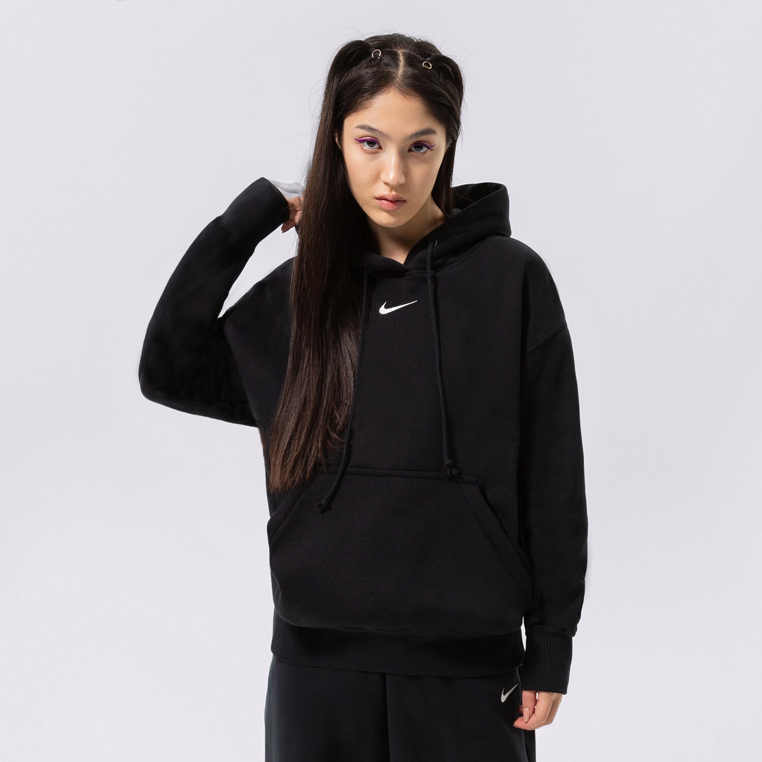 dámská mikina NIKE MIKINA S KAPUCÍ STYL OS OH HD BLK DQ5860-010 ČERNÁ