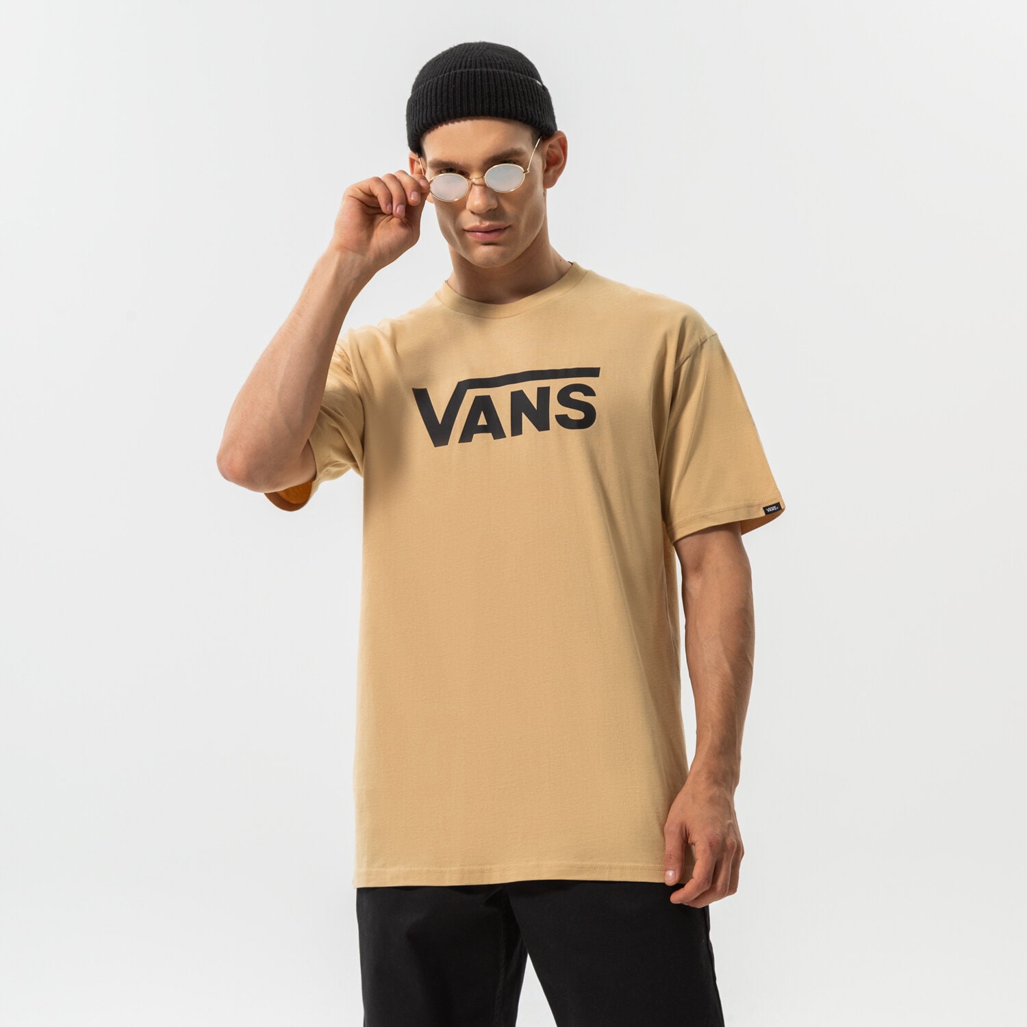 pánské tričko VANS TRIČKO VANS CLASSIC VN000GGGY971 BÉŽOVÁ