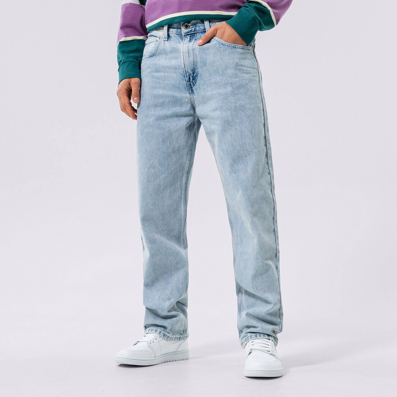 pánské kalhoty LEVI'S KALHOTY  SILVERTAB LOOSE A3421-0002 MODRÁ