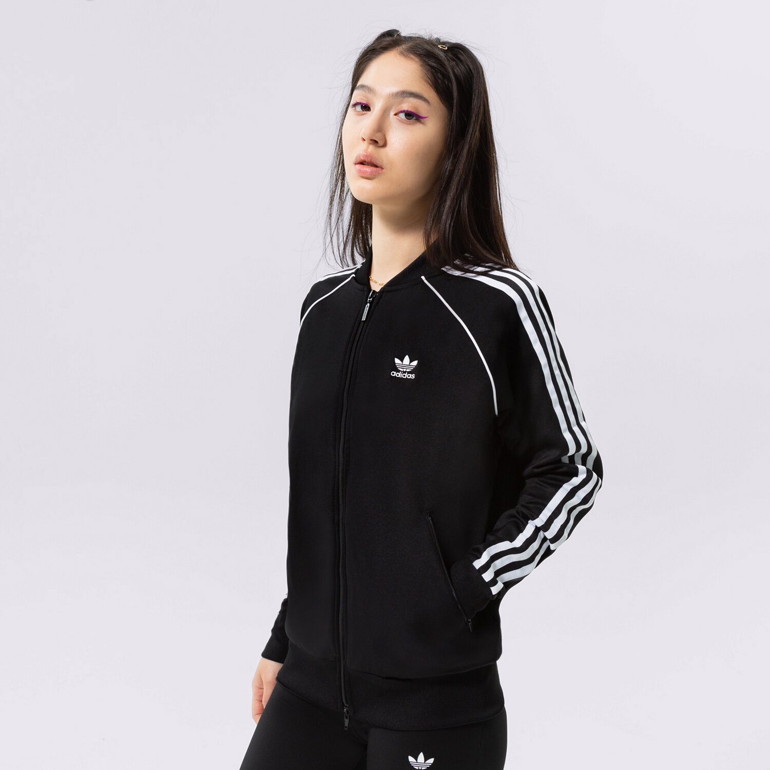 dámská mikina ADIDAS MIKINA ROZEPÍNACÍ SST TRACKTOP PB GD2374 ČERNÁ