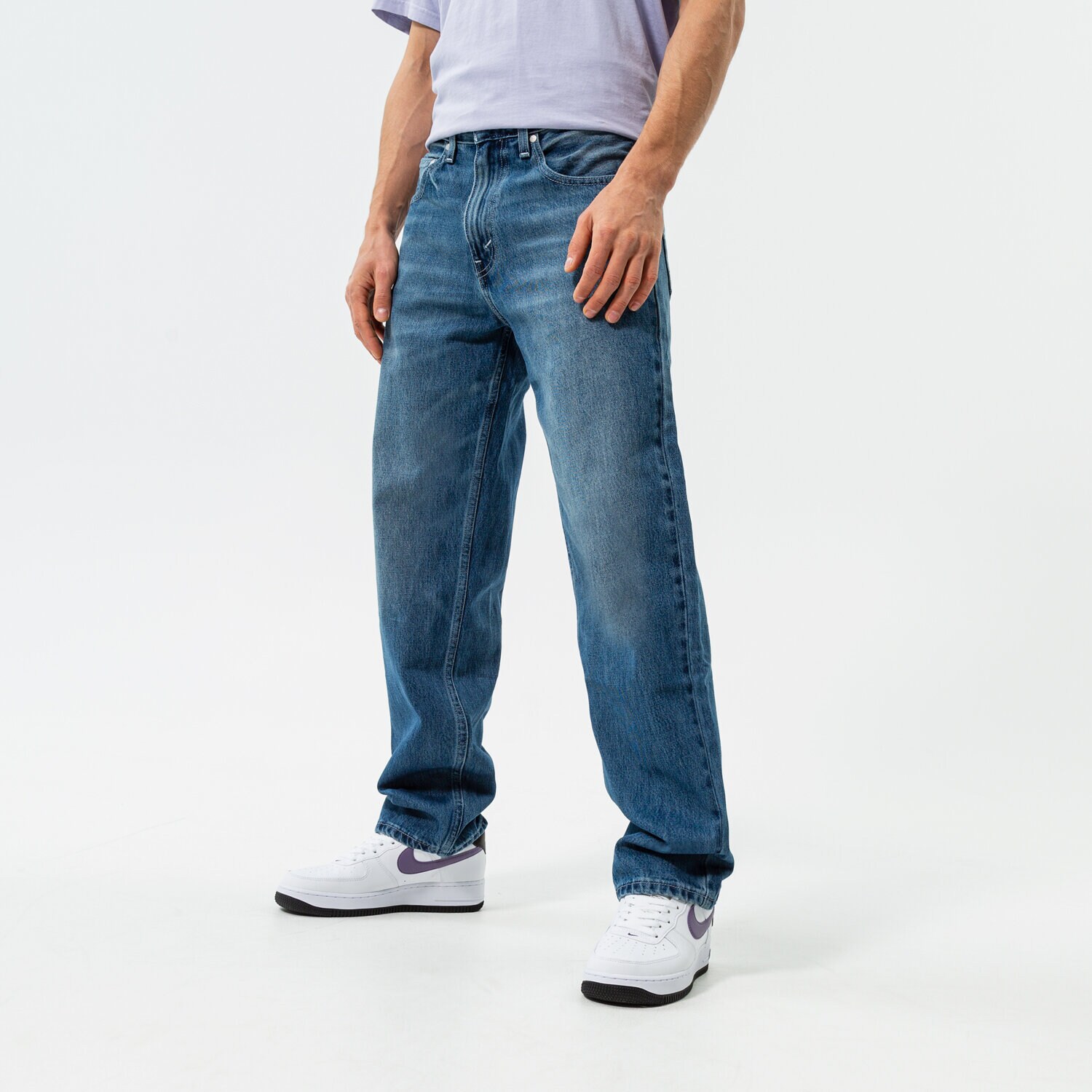 pánské kalhoty LEVI'S KALHOTY  SILVERTAB LOOSE A3421-0004 TMAVOMODRÁ