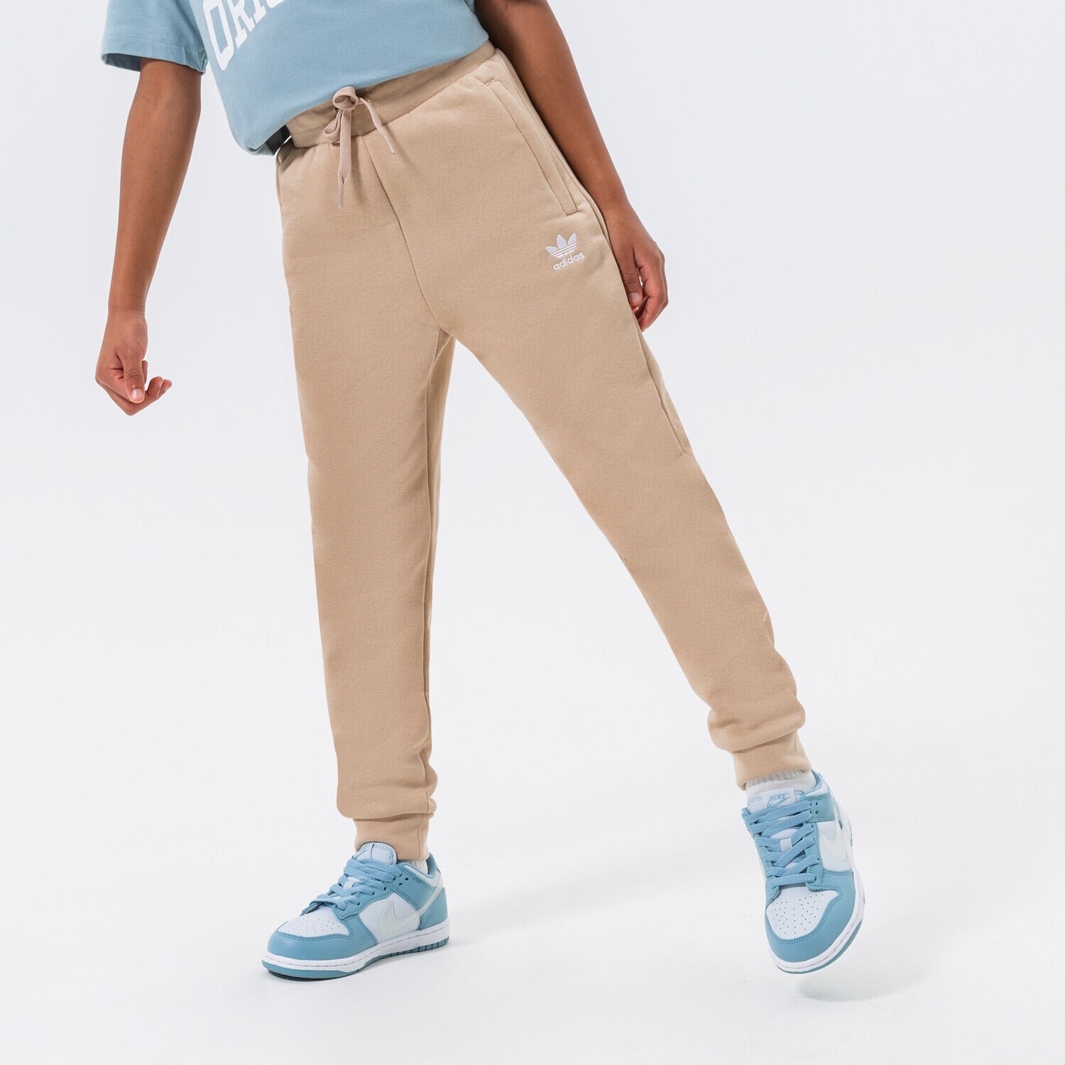 dětské kalhoty ADIDAS KALHOTY  GIRL HK2860 BÉŽOVÁ