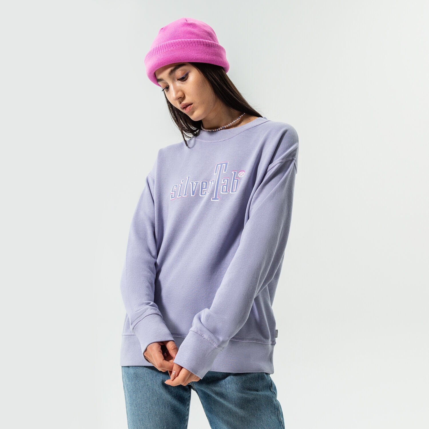 dámská mikina LEVI'S MIKINA GRAPHIC STANDARD CREW 18686-0105 MODRÁ