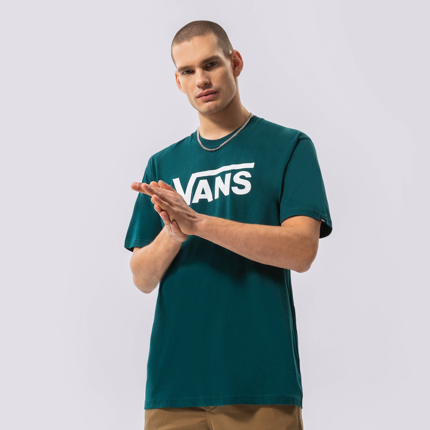 pánské tričko VANS TRIČKO VANS CLASSIC VN000GGGY8M1 ZELENÁ