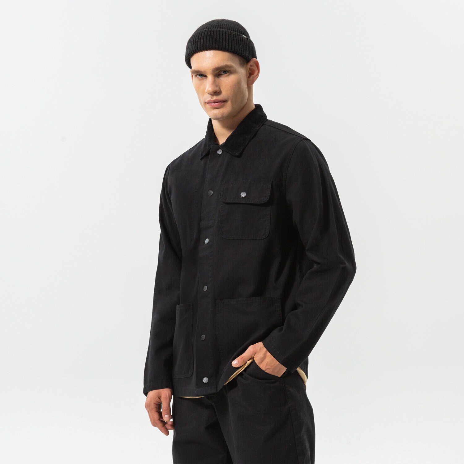 pánská zimní bunda VANS BUNDA MN DRILL CHORE COAT VN0A3WF1BLK1 ČERNÁ