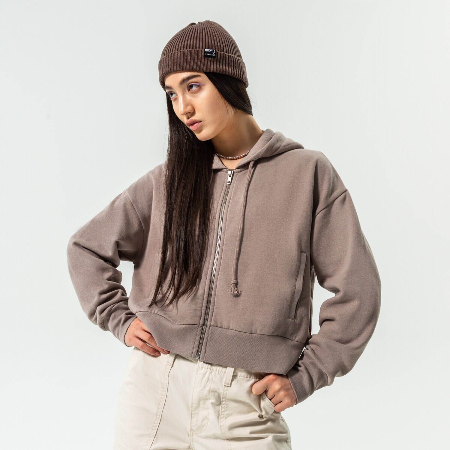 dámská mikina LEVI'S MIKINA S KAPUCÍ MEDIA ZIP HOODIE A1930-0003 ŠEDÁ