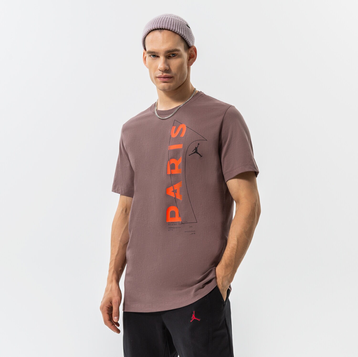 pánské tričko JORDAN TRIČKO M J PSG WORDMARK TEE DM3092-291 HNĚDÁ
