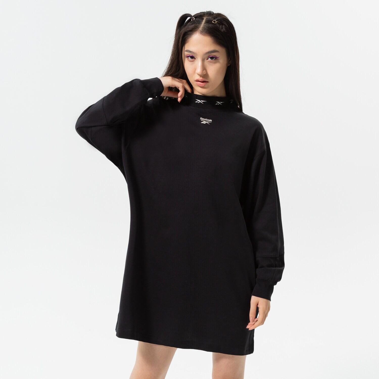 dámské šaty REEBOK ŠATY CL AE TEE DRESS HG1181 ČERNÁ