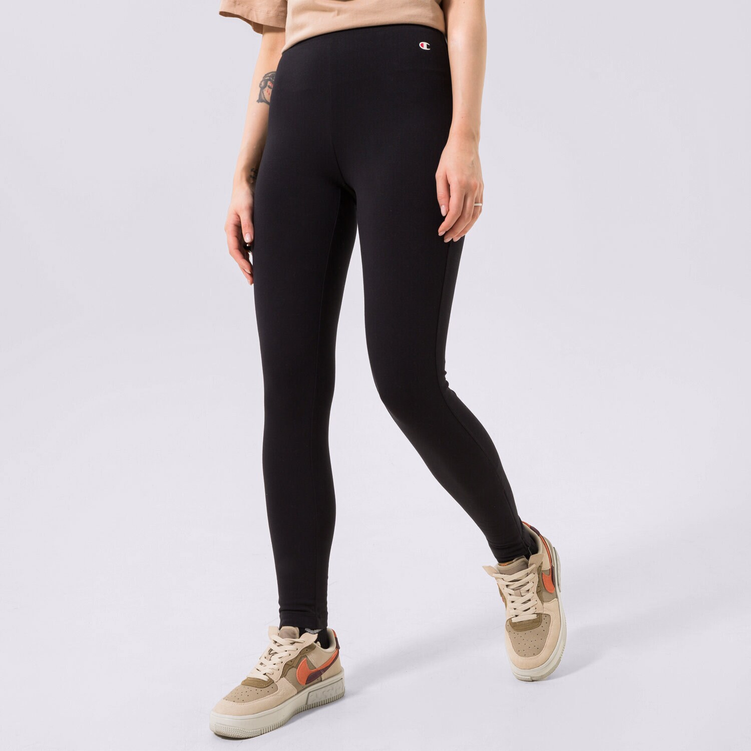 dámské kalhoty CHAMPION LEGGINGS LEGGINGS 112593KK001 ČERNÁ