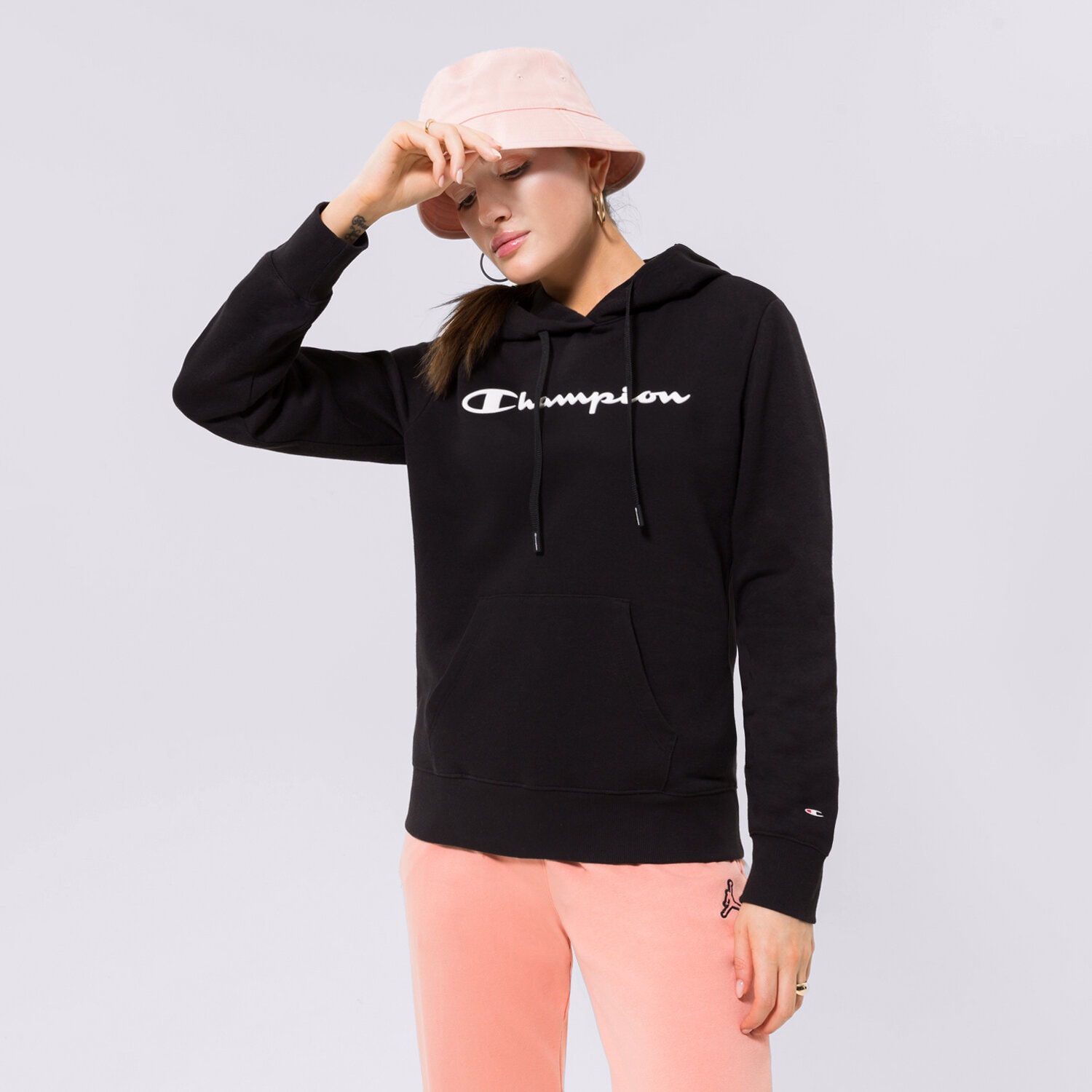 dámská mikina CHAMPION MIKINA S KAPUCÍ HOODED SWEATSHIRT 115687KK001 ČERNÁ