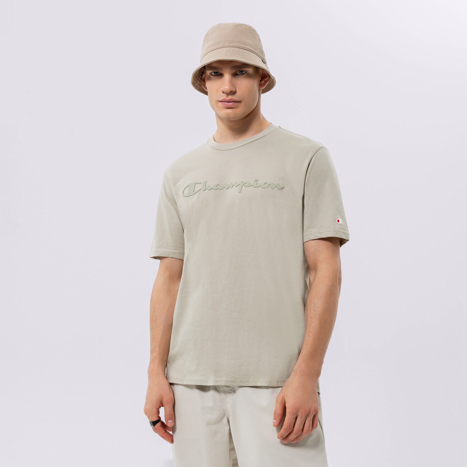 pánské tričko CHAMPION TRIČKO CREWNECK TRIČKO 218284ES066 ŠEDÁ