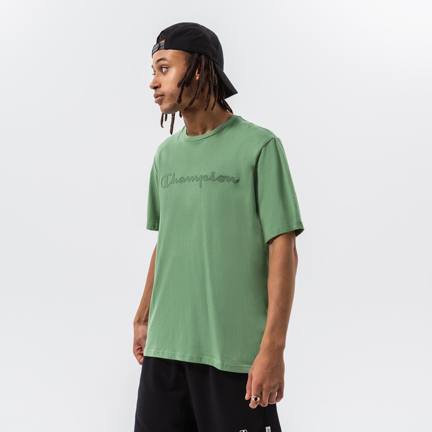 pánské tričko CHAMPION TRIČKO CREWNECK TRIČKO 218284GS088 KHAKI