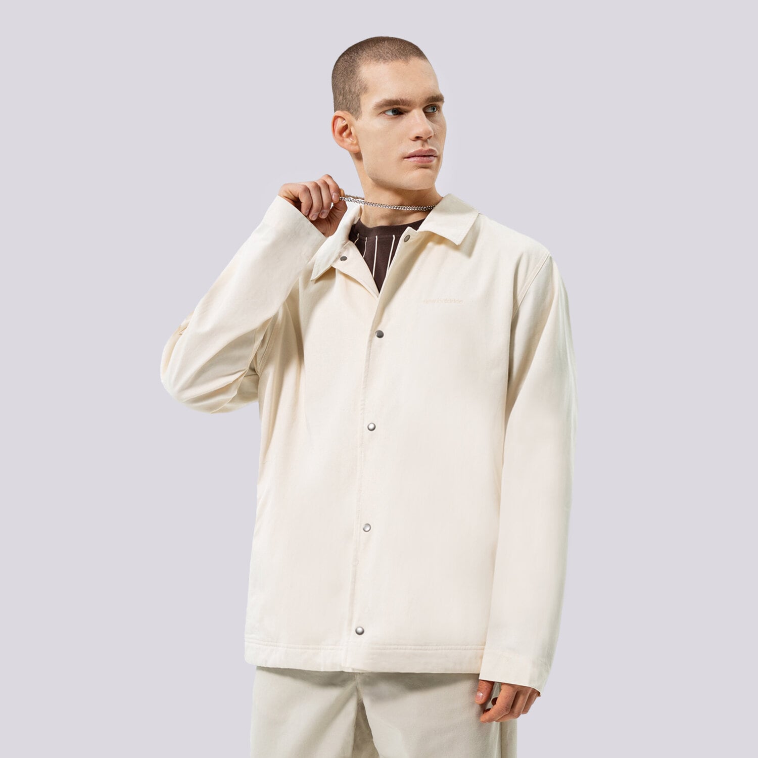 Přechodná bunda pánská (podzimní, jarní) NEW BALANCE BUNDA NB ATHLETICS NATURE STATE MJ23552GIE BÍLÁ