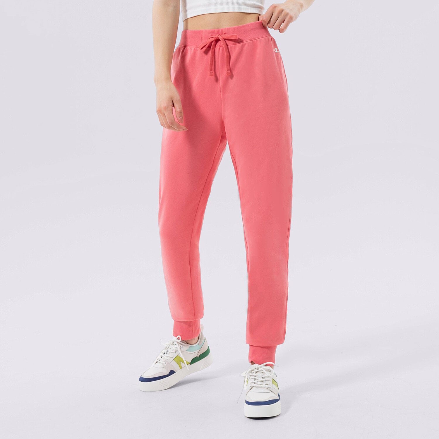 dámské kalhoty CHAMPION KALHOTY  RIB CUFF PANTS 115404PS171 RŮŽOVÁ