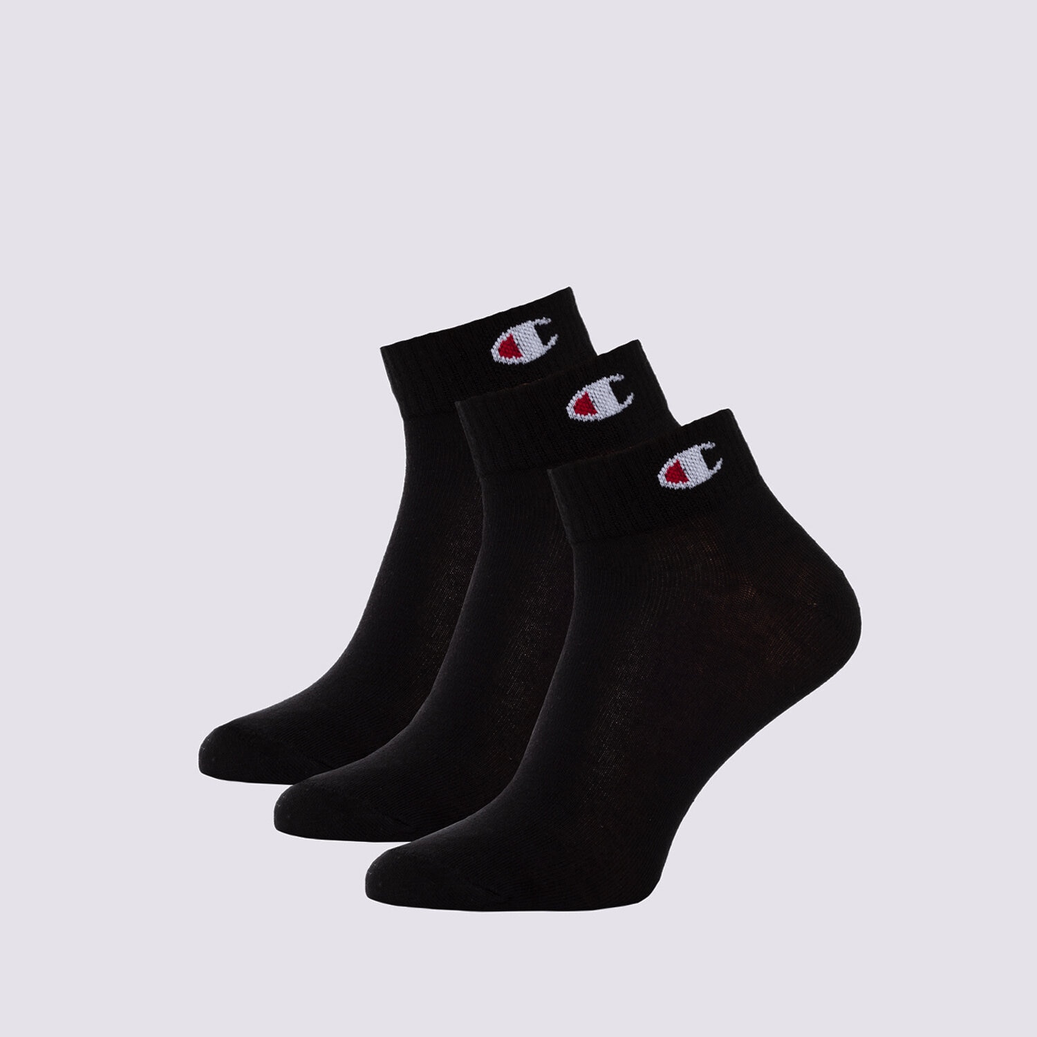 dámské ponožky CHAMPION PONOŽKY 3PK QUARTER SOCKS U24559KK001 ČERNÁ