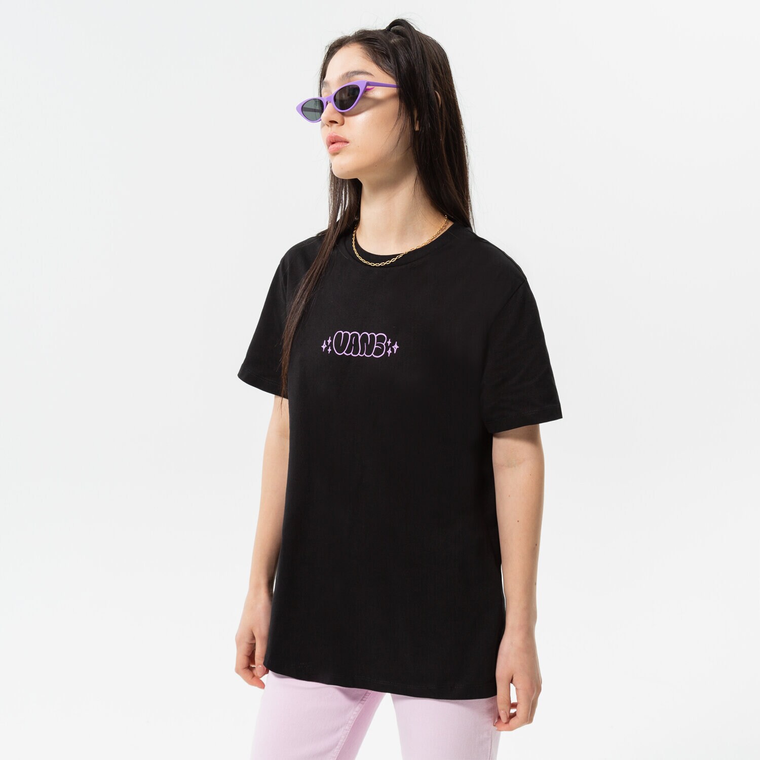 dámské tričko VANS TRIČKO DISCHORD BFF SS VN0A7TN2BLK1 ČERNÁ