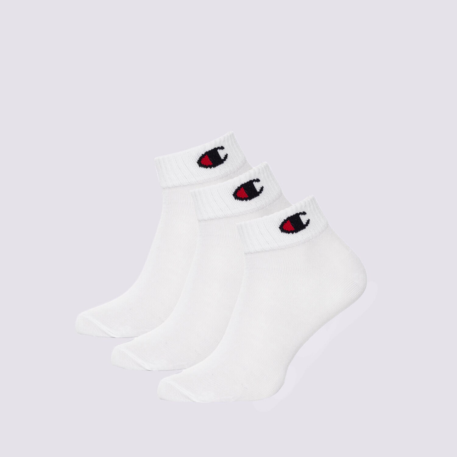 dámské ponožky CHAMPION PONOŽKY 3PK QUARTER SOCKS U24559WW001 BÍLÁ
