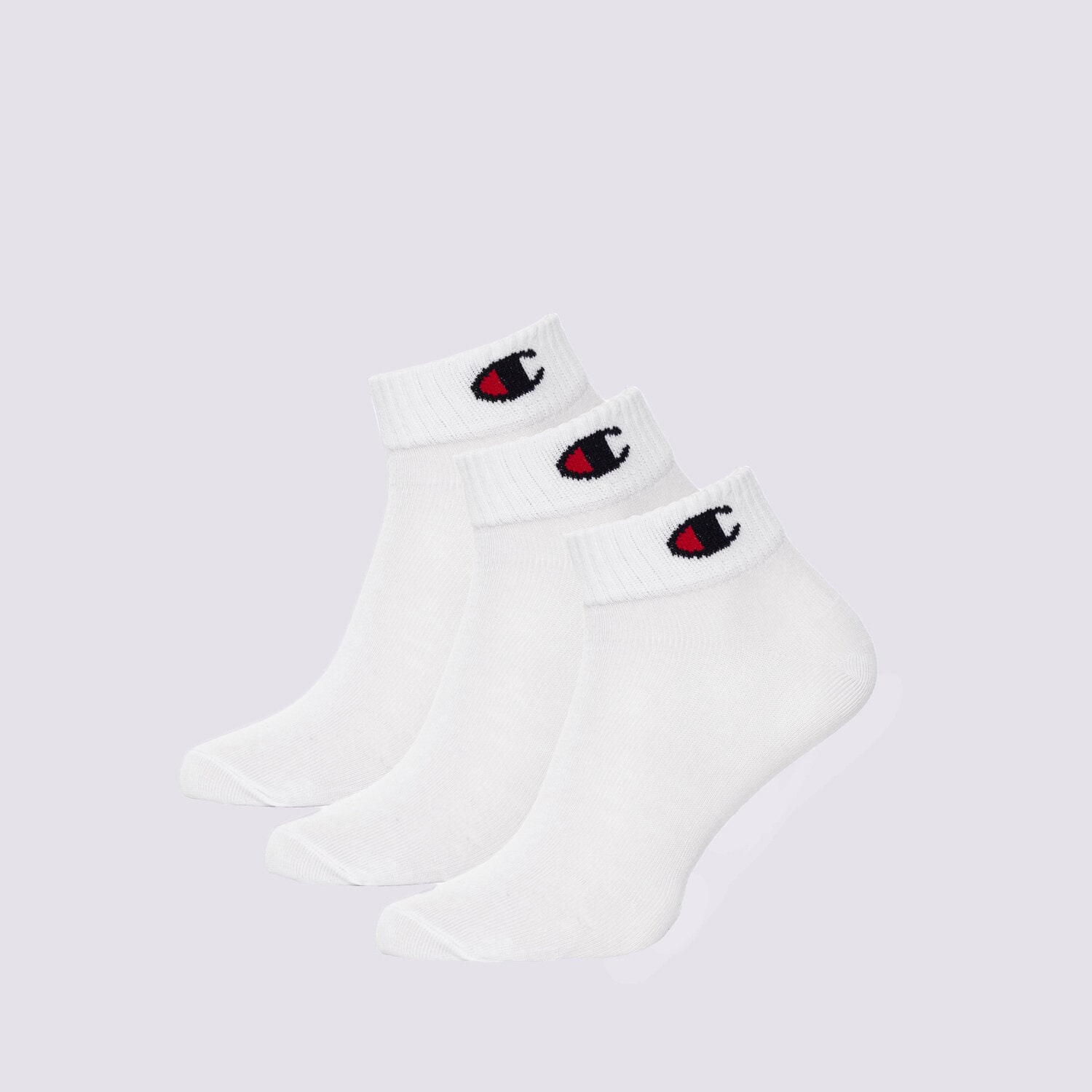 dámské ponožky CHAMPION PONOŽKY 3PK QUARTER SOCKS U24559WW001 BÍLÁ