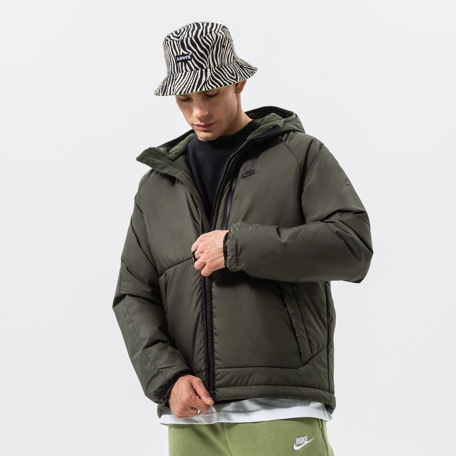 pánská zimní bunda NIKE BUNDA ZIMNÍ M NSW TF RPL LEGACY HD JKT DD6857-355 KHAKI