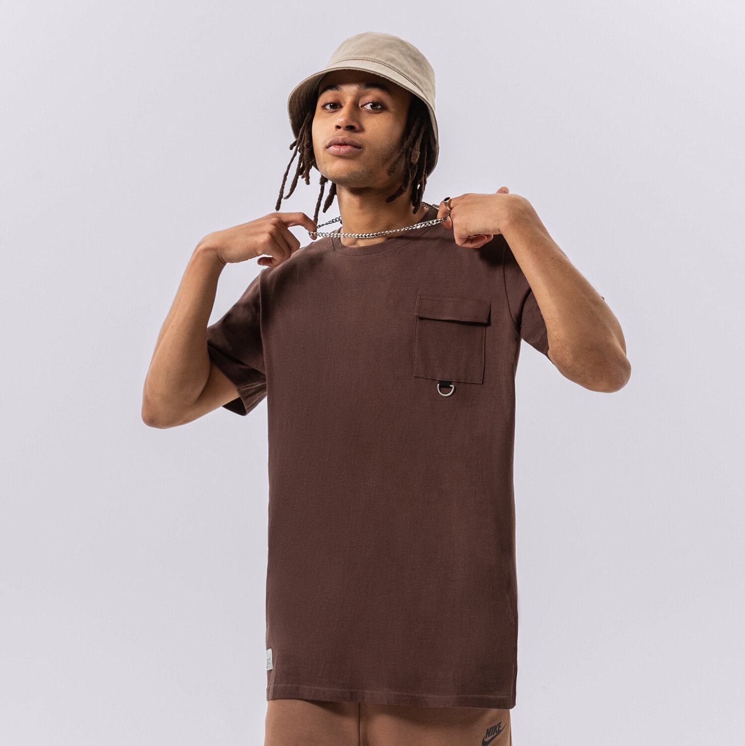 pánské tričko CONFRONT TRIČKO CONFRONT ESSENTIAL TRIČKO CF322TSM71001 HNĚDÁ