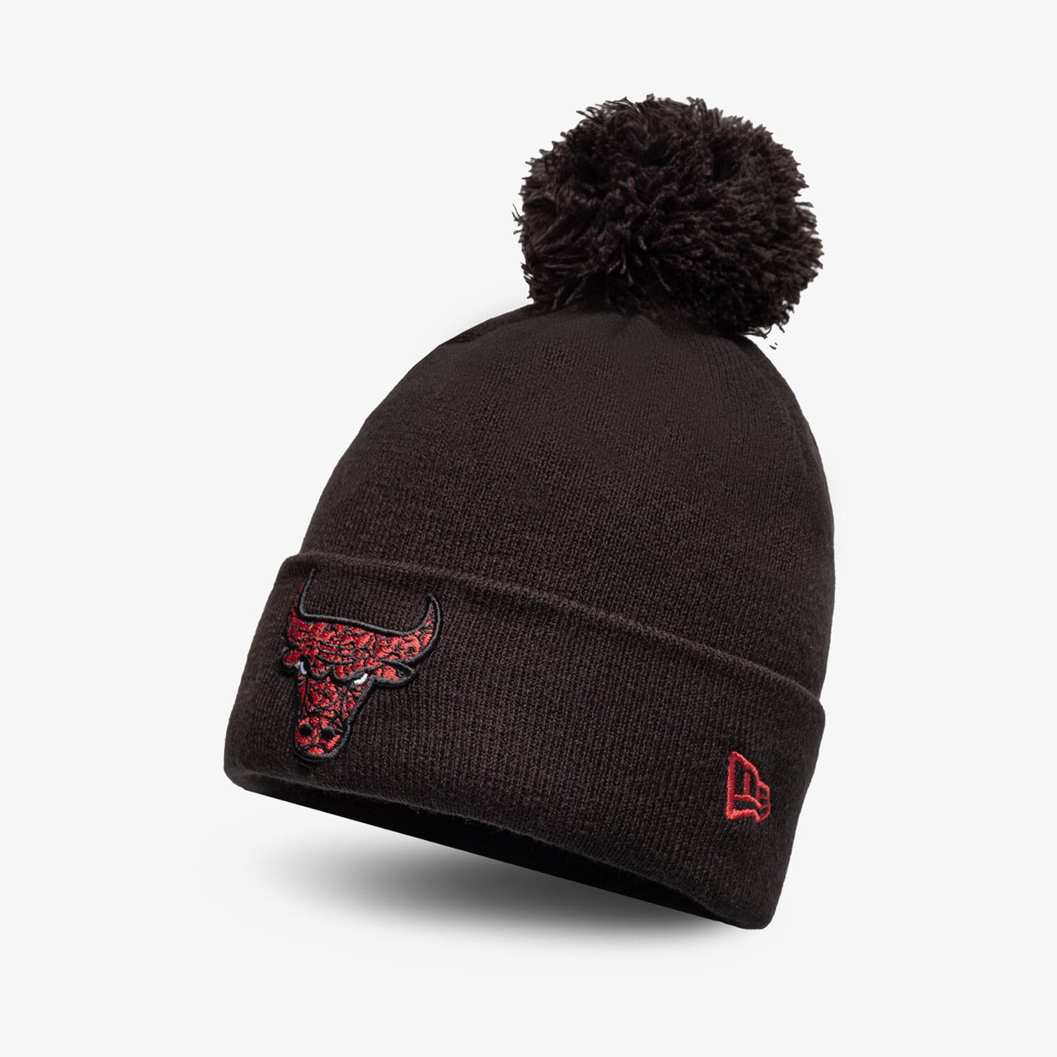 pánská čepice NEW ERA ČEPICE INFILL BOBBLE BEANIE BULLS BLK CHICAGO BULLS 60284992 ČERNÁ