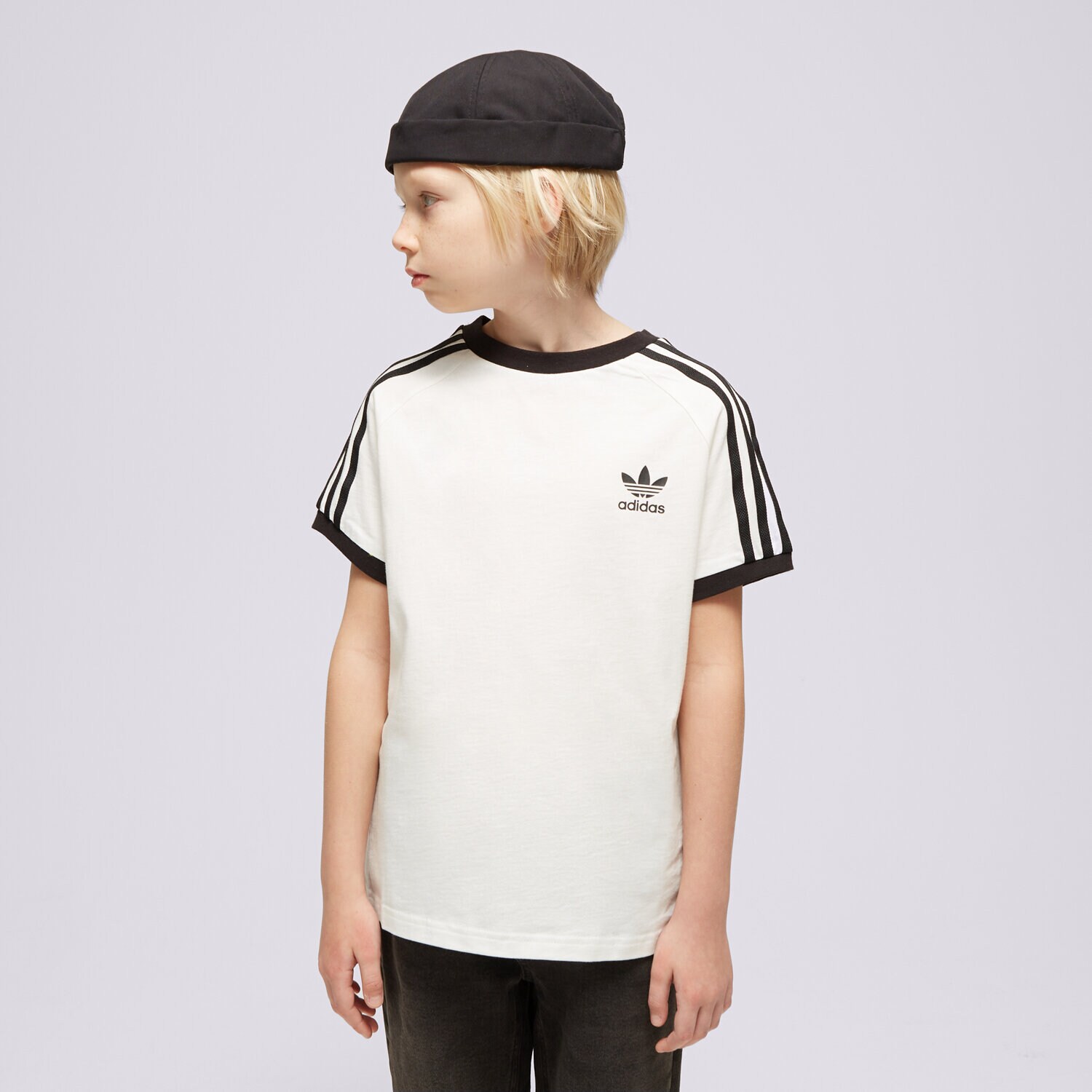 dětské tričko ADIDAS TRIČKO 3STRIPES TEE BOY HK0265 ČERNÁ