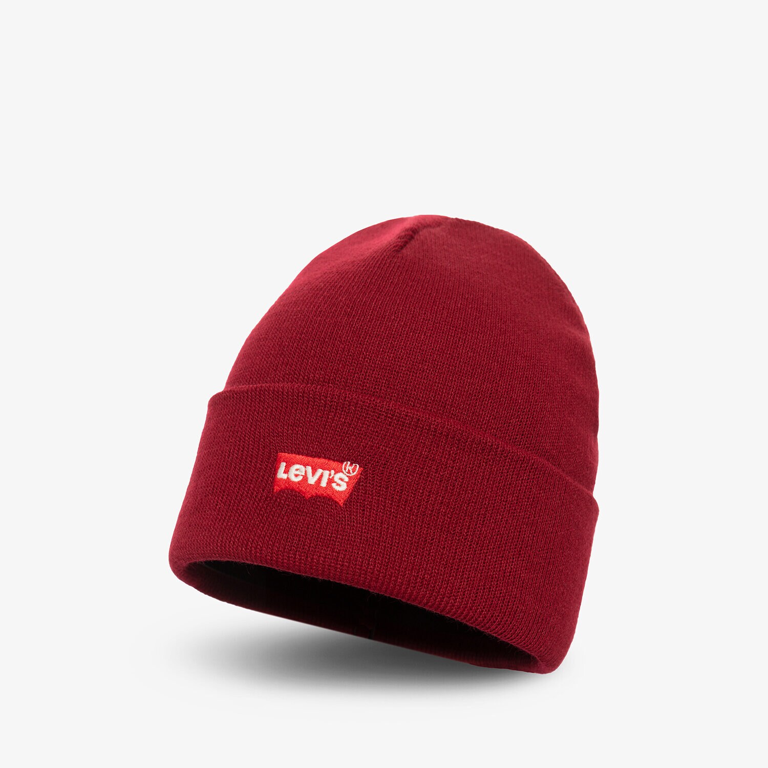 dětská čepice LEVI'S ČEPICE RED BATWING EMBROIDERED BEANIE 38022-0184 BORDOVÁ