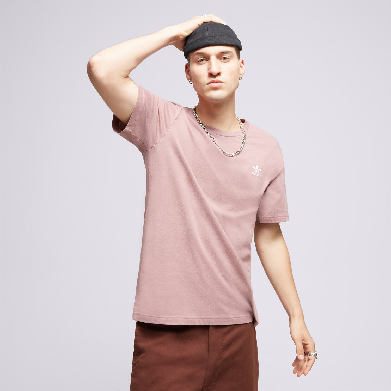 pánské tričko ADIDAS TRIČKO ESSENTIAL TEE HJ7984 HNĚDÁ