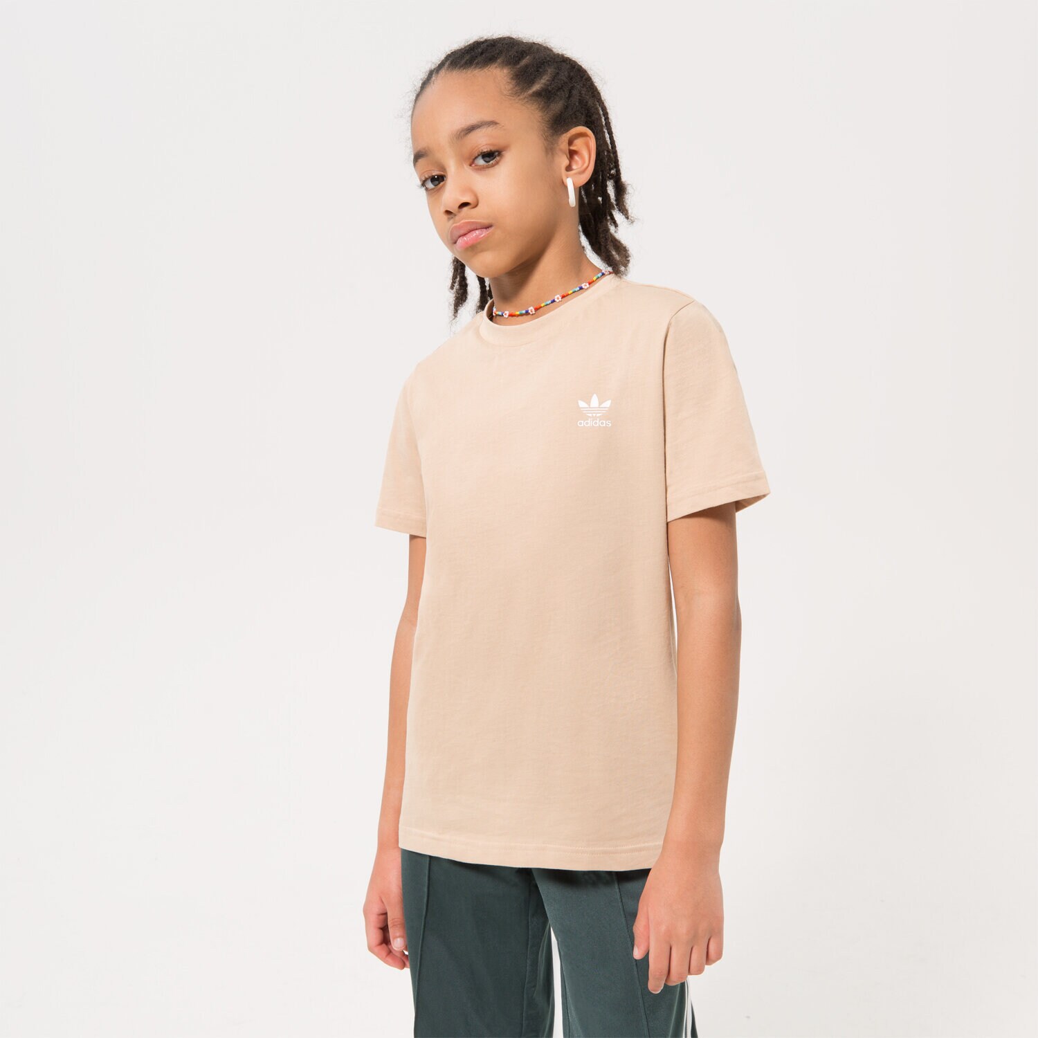 dětské tričko ADIDAS TRIČKO GIRL HK2875 BÉŽOVÁ