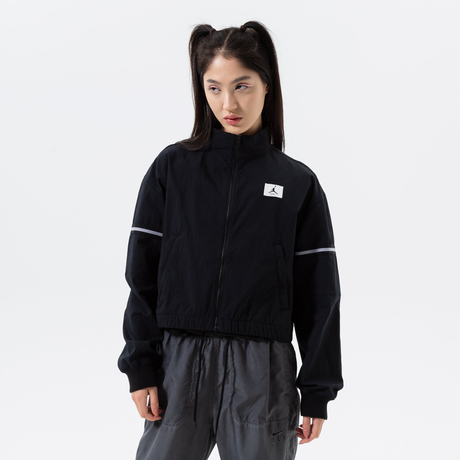 Přechodná bunda dámská (podzimní, jarní) JORDAN BUNDA W J FLIGHT WVN JACKET DQ4625-010 ČERNÁ