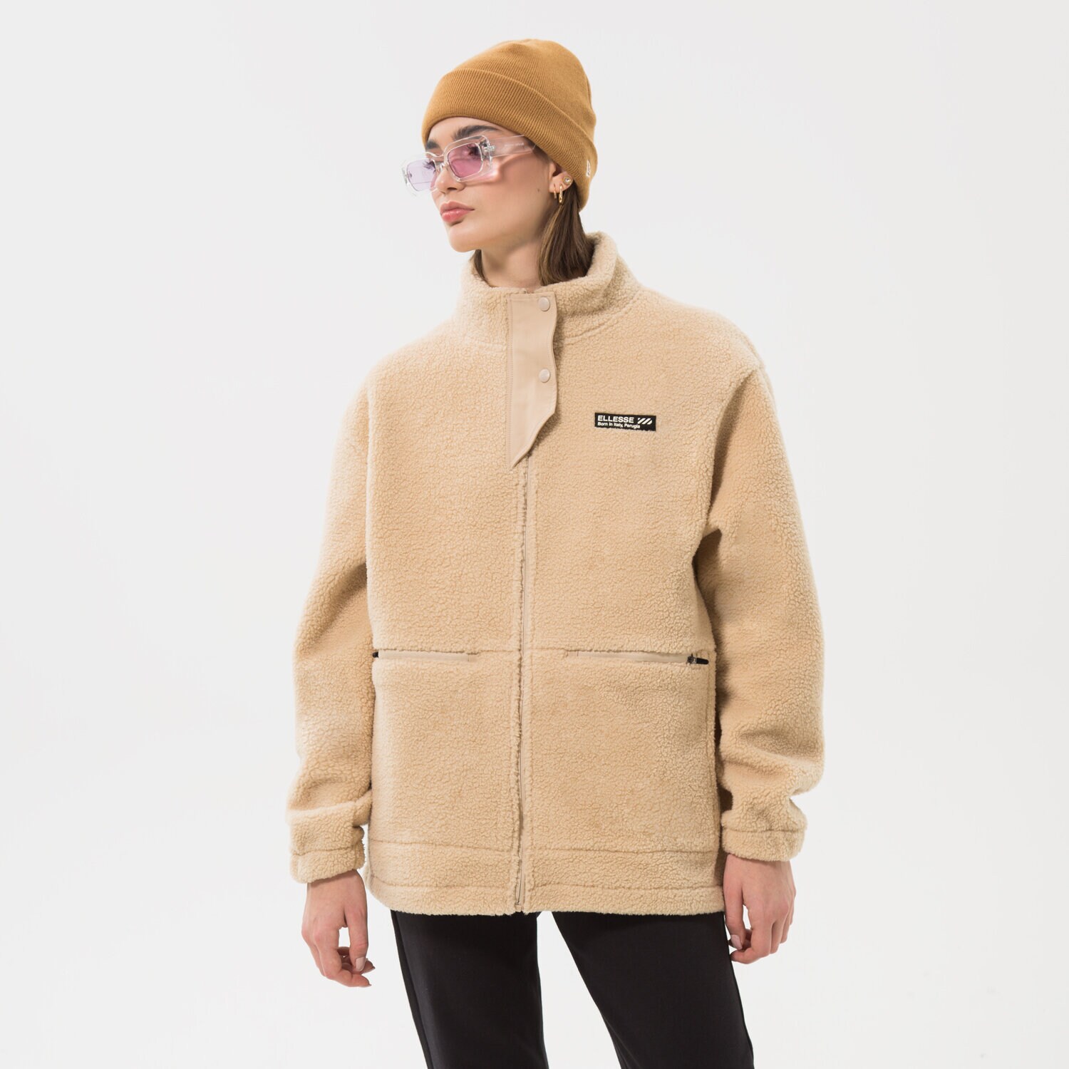 dámská mikina ELLESSE FLEECE MIKINA TABURNO FZ JACKET BEIGE SGP15853214 BÉŽOVÁ
