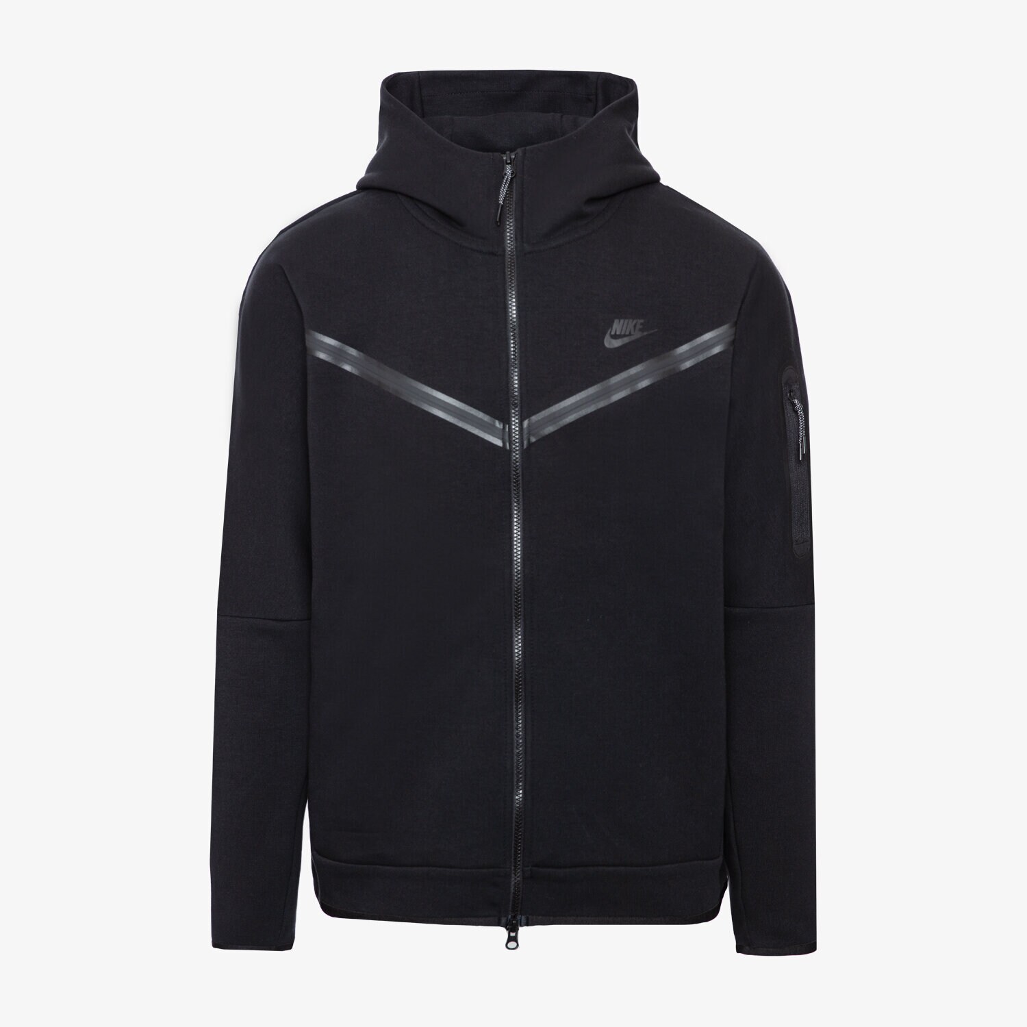 pánská mikina NIKE MIKINA ROZEPÍNACÍ Z   KAPTUREM NSW TECH FLC HOOD CU4489-010 ČERNÁ