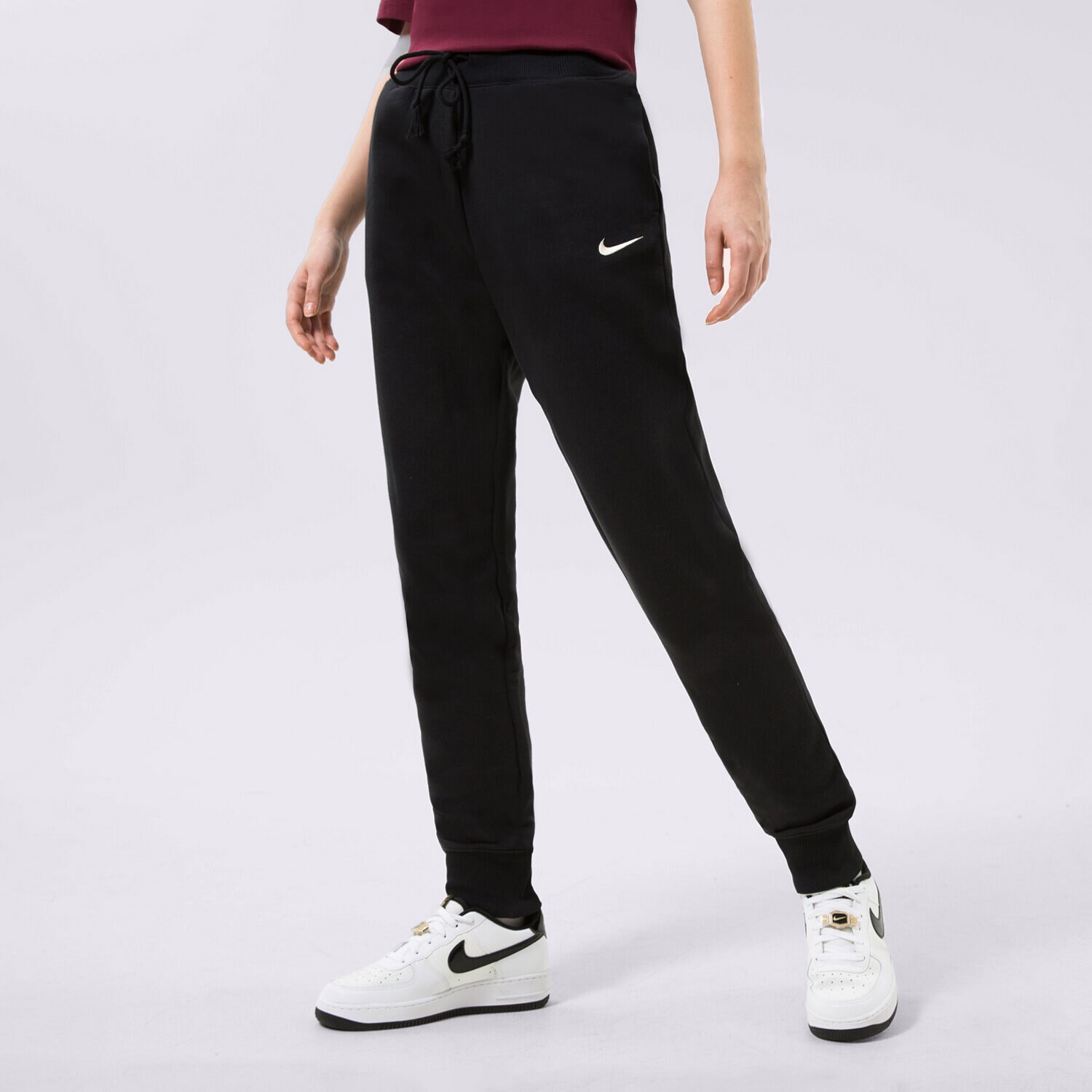 dámské kalhoty NIKE KALHOTY  W NSW STYLE FLC HR PANT STD DQ5688-010 ČERNÁ