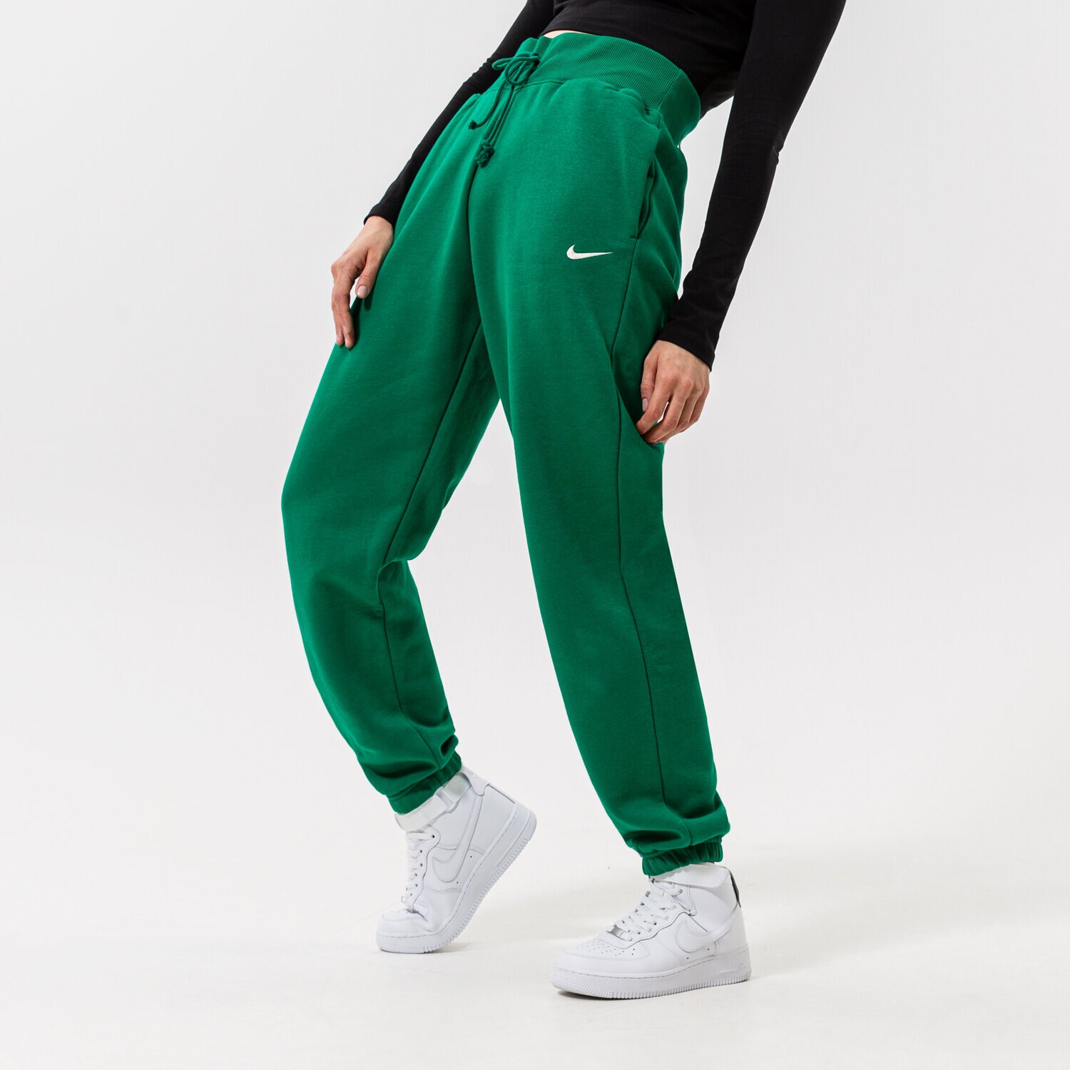 dámské kalhoty NIKE KALHOTY  W NSW PHNX FLC HR OS PANT DQ5887-365 ZELENÁ
