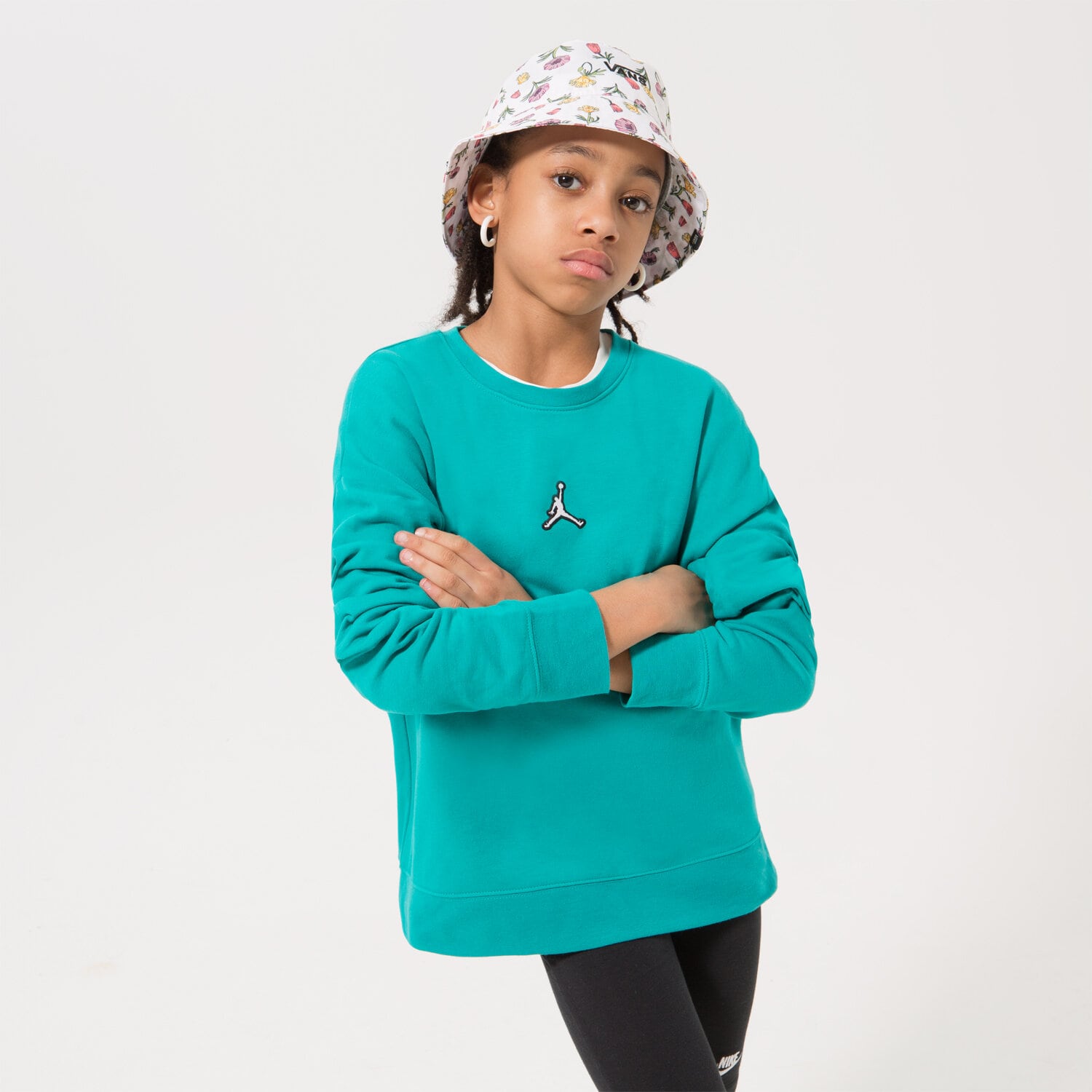 dětská mikina JORDAN MIKINA (G)ESS CREW TURQ GIRL 45A859EBU ČERNÁ