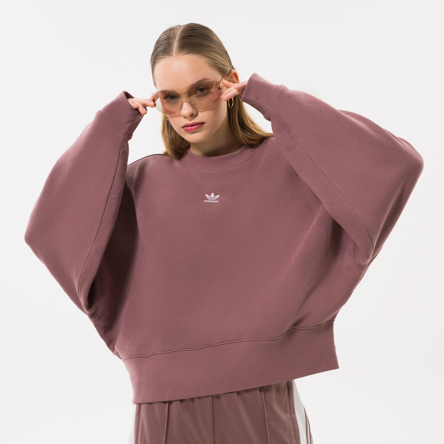 dámská mikina ADIDAS MIKINA HJ7866 FIALOVÁ