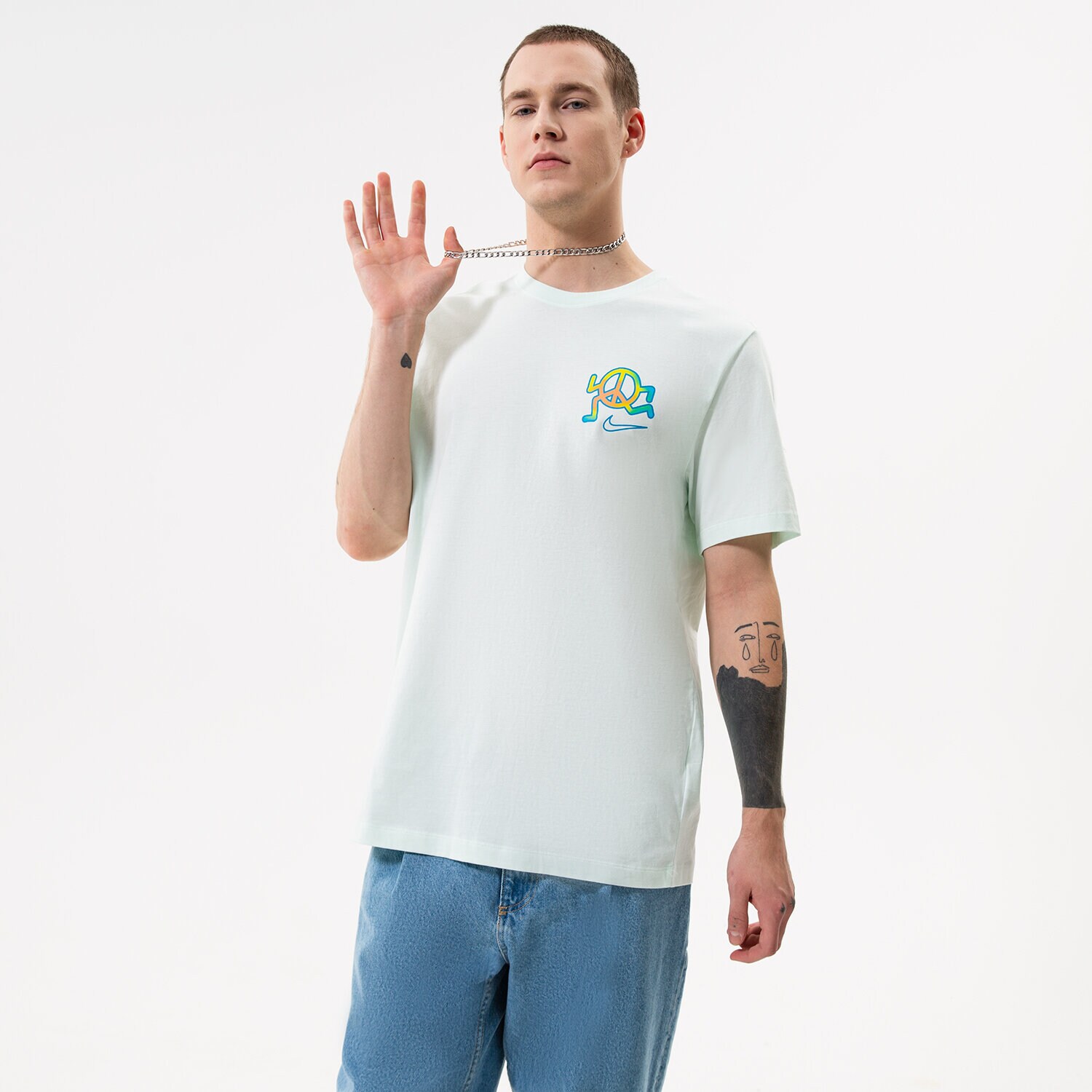 pánské tričko NIKE TRIČKO DQ1078 DQ1078-394 BÍLÁ