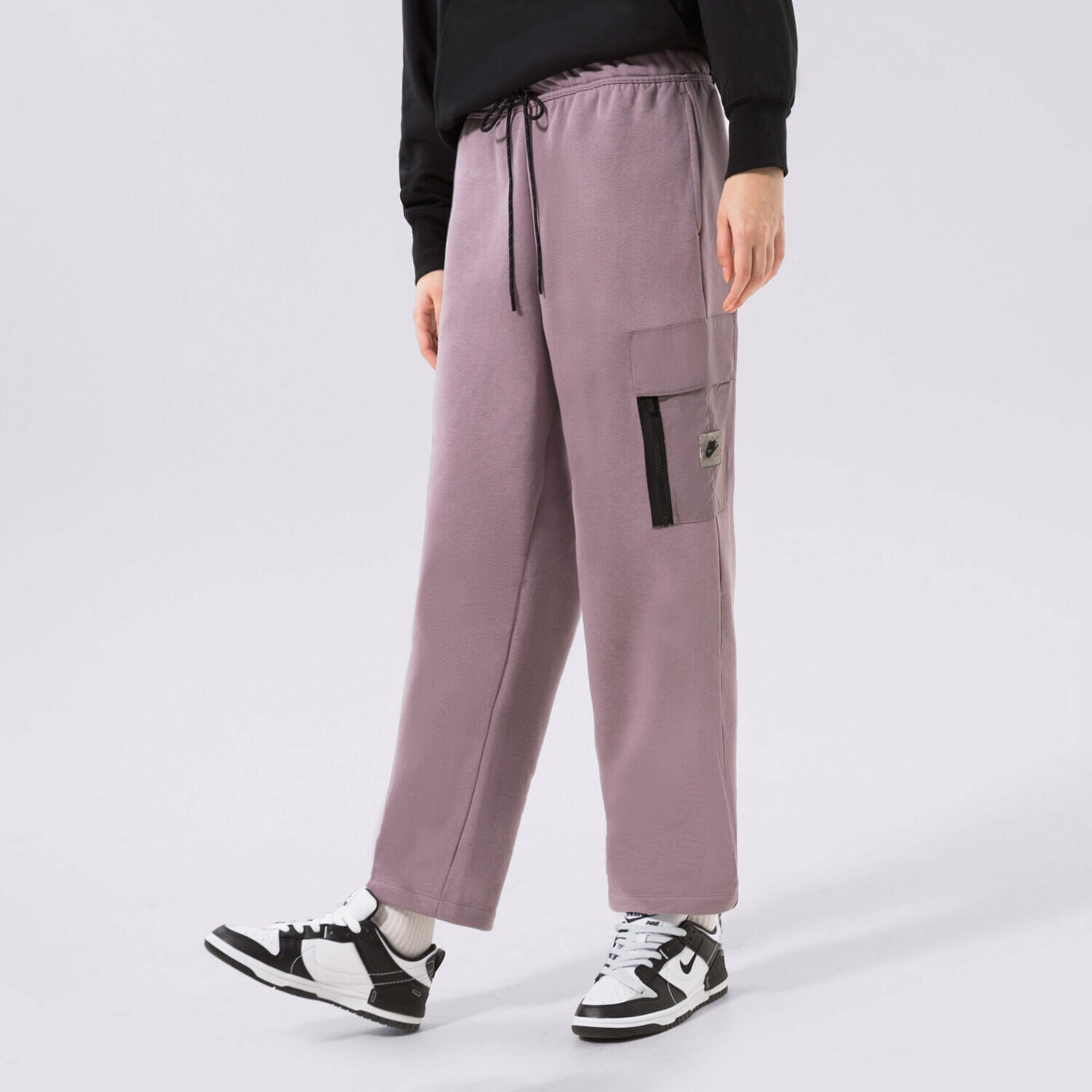 dámské kalhoty NIKE KALHOTY  W NSW CARGO FLC PANT SU DX2323-531 FIALOVÁ
