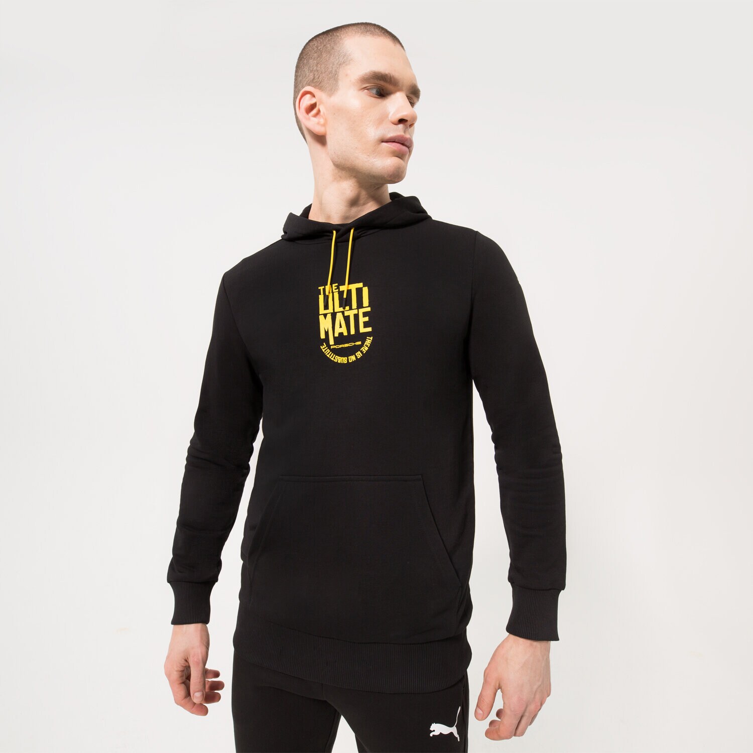 pánská mikina PUMA MIKINA S KAPUCÍ PUMA PL GRAPHIC HOODIE 534833-01 ČERNÁ