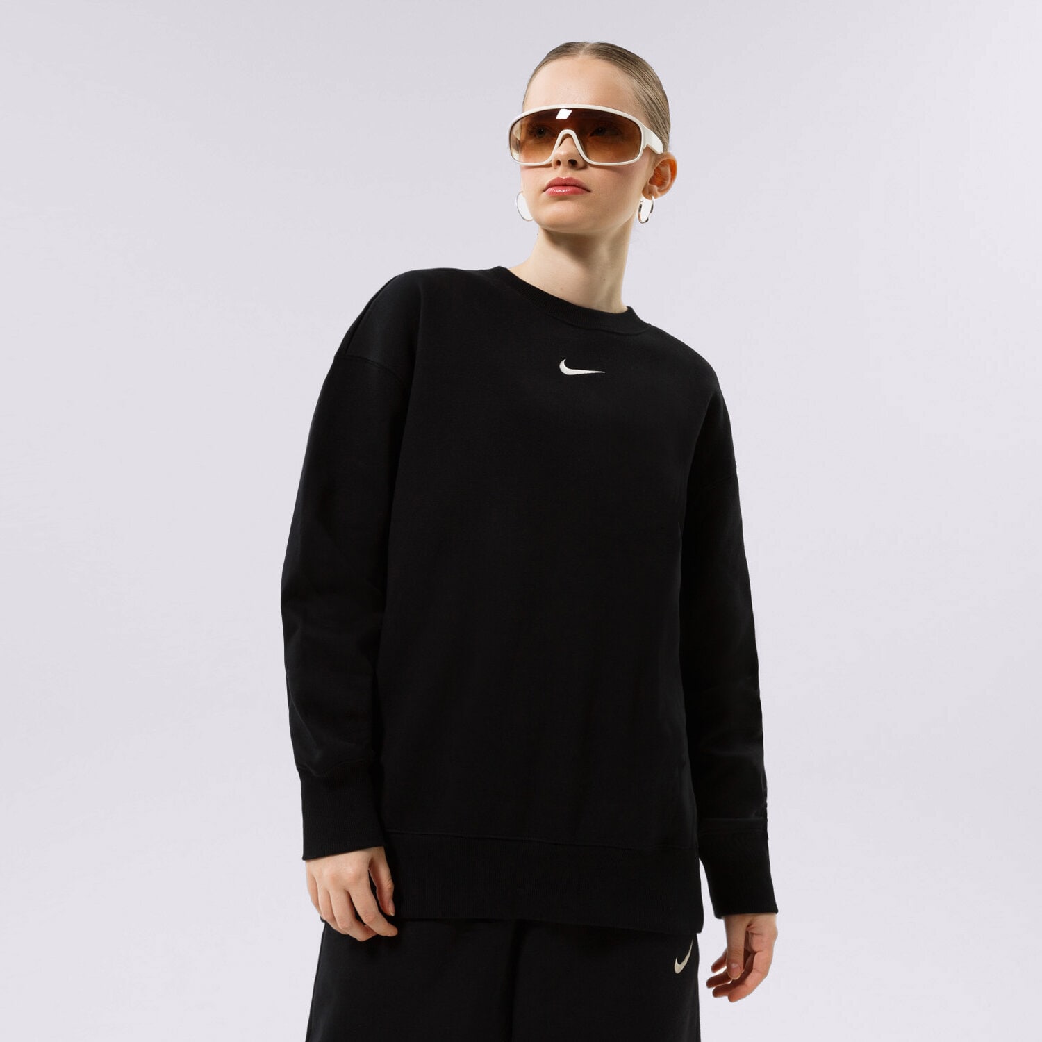 dámská mikina NIKE MIKINA W NSW PHNX FLC OS CREW DQ5733-010 ČERNÁ